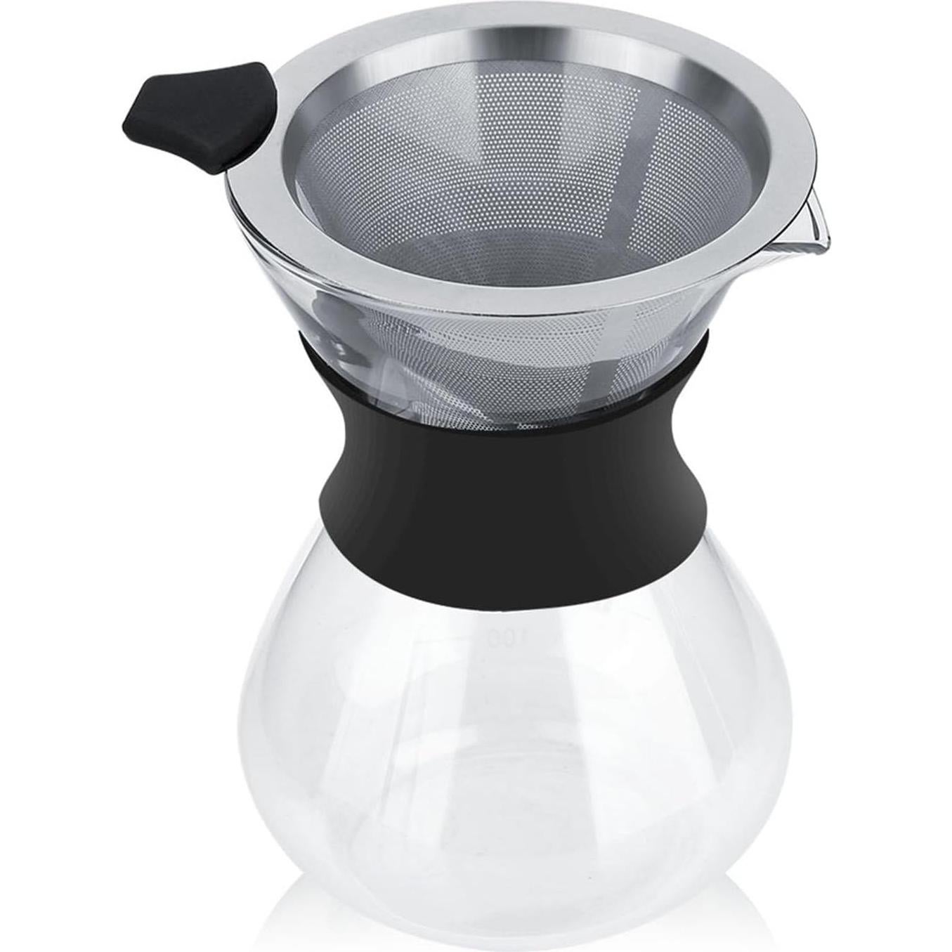 Cafetera Manual de Goteo Tbest de Vidrio 400ml con Filtro Inoxidable