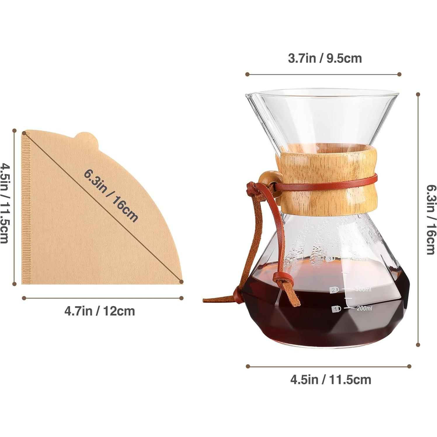 Cafetera de Goteo Puricon 425 ml con 40 Filtros de Papel