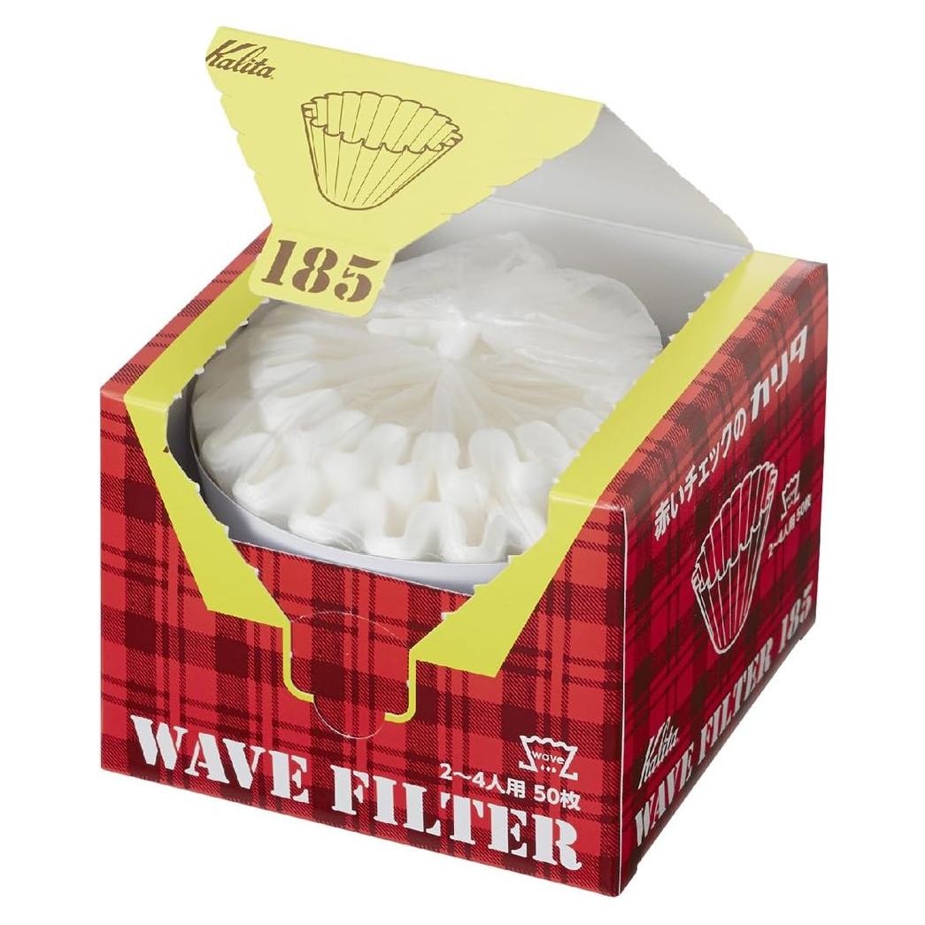 Filtros de café Kalita Wave 185, Blanco, 50 Hojas, 2-4 Personas