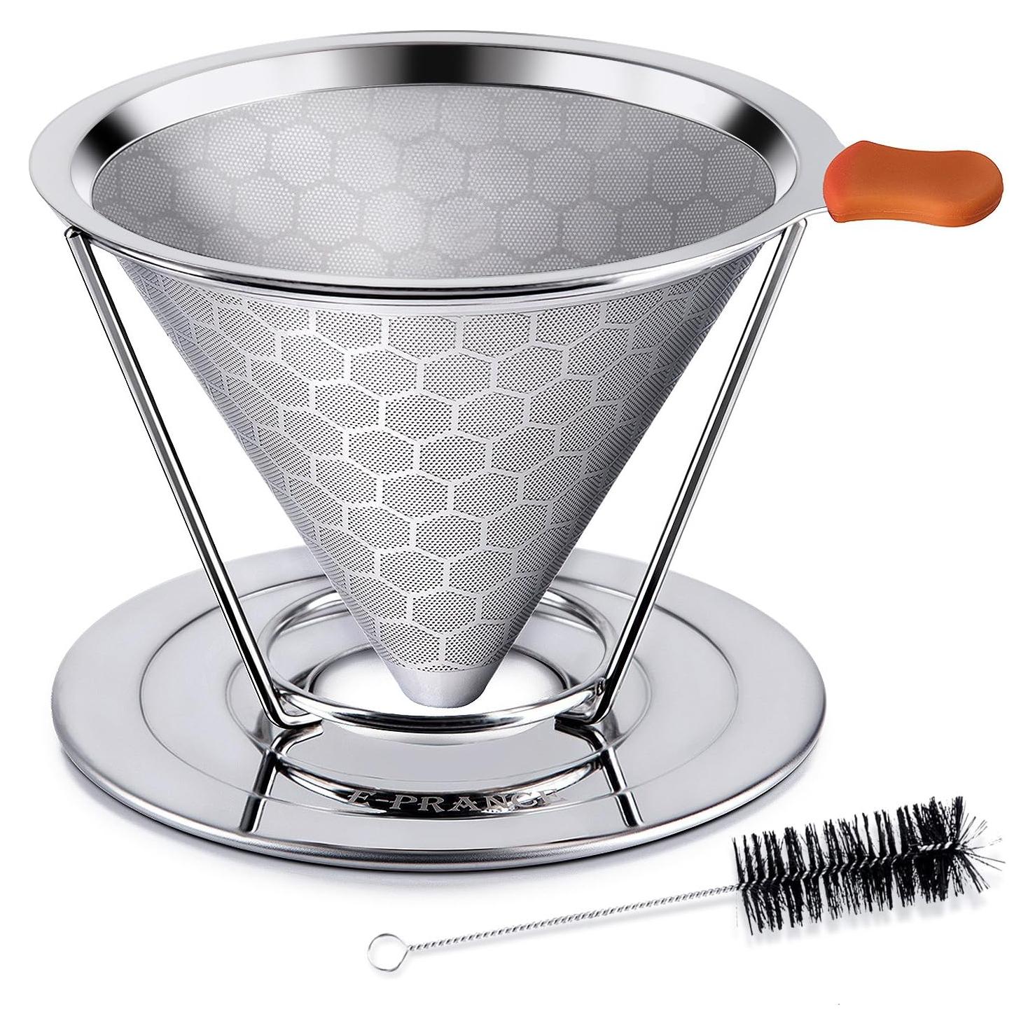 Filtro de Café Reutilizable E-PRANCE Acero Inoxidable 1-4 Tazas