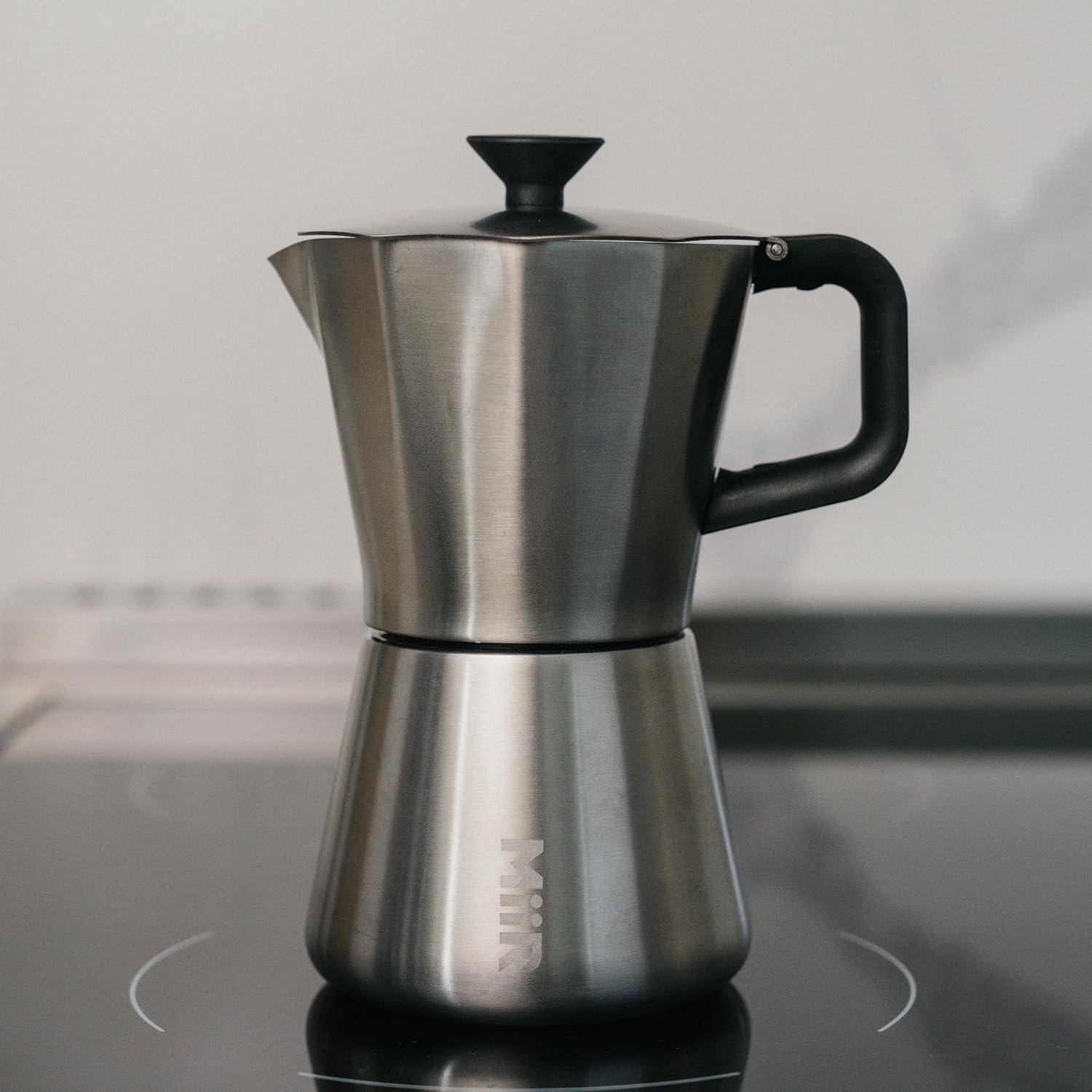 Cafetera Moka Pot MiiR Acero Inoxidable 10oz Manual