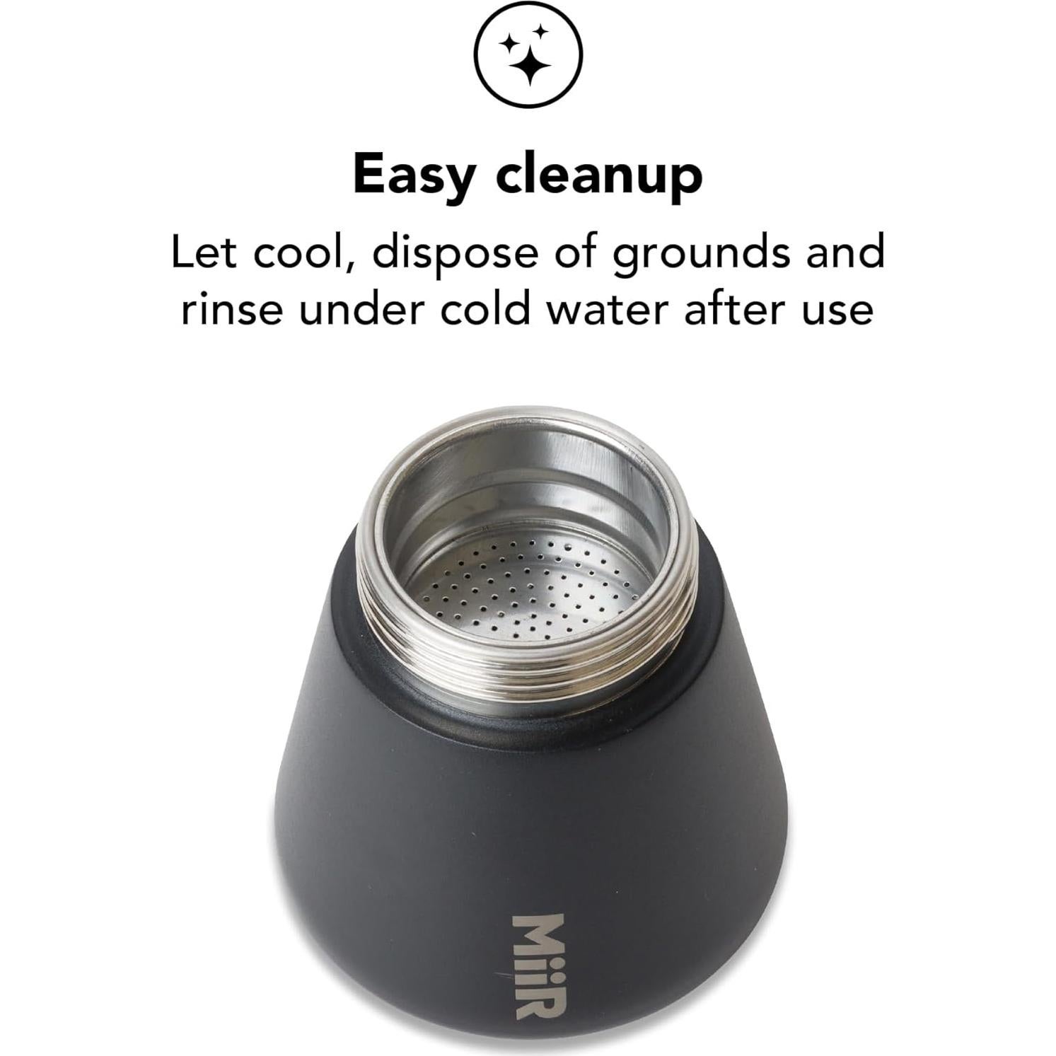 Cafetera Moka Pot MiiR Acero Inoxidable 10oz Manual