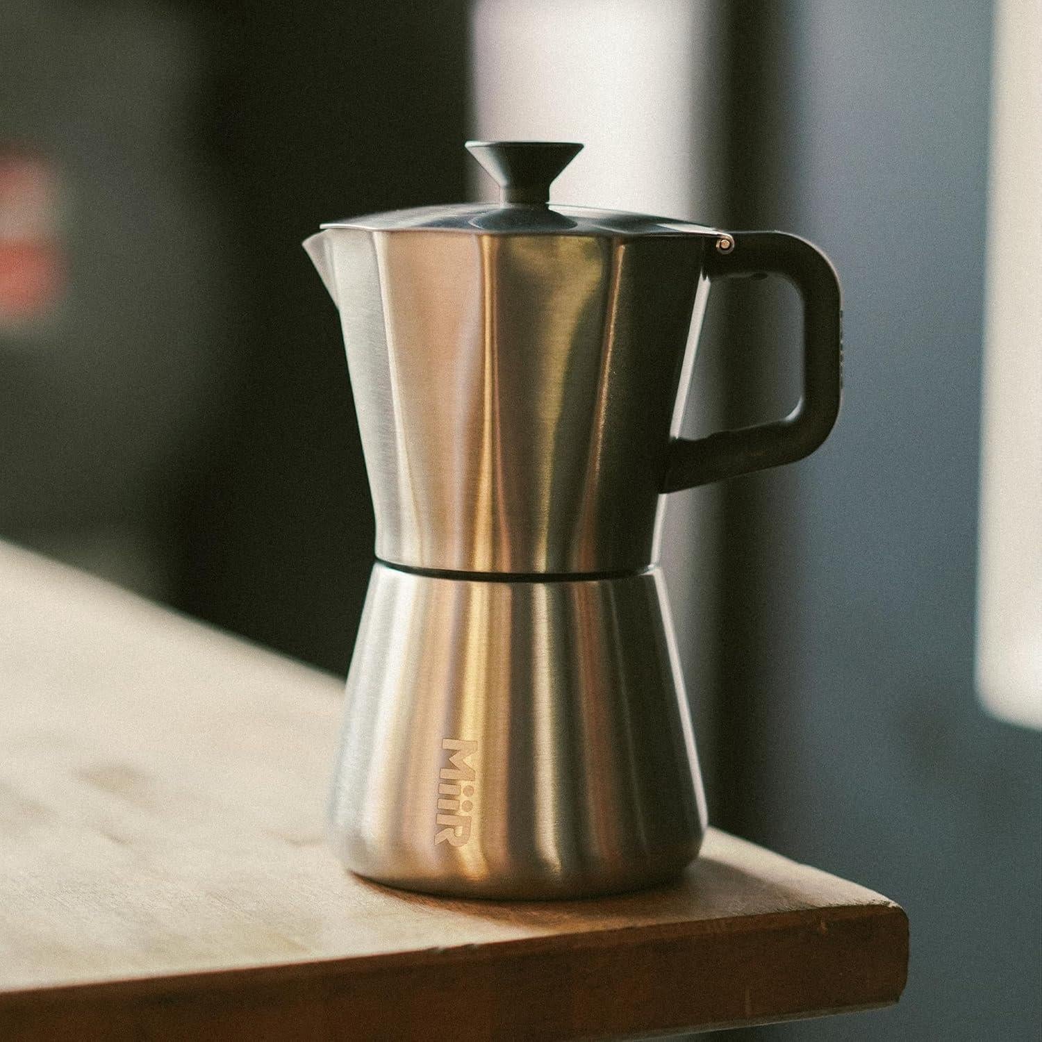 Cafetera Moka Pot MiiR Acero Inoxidable 10oz Manual