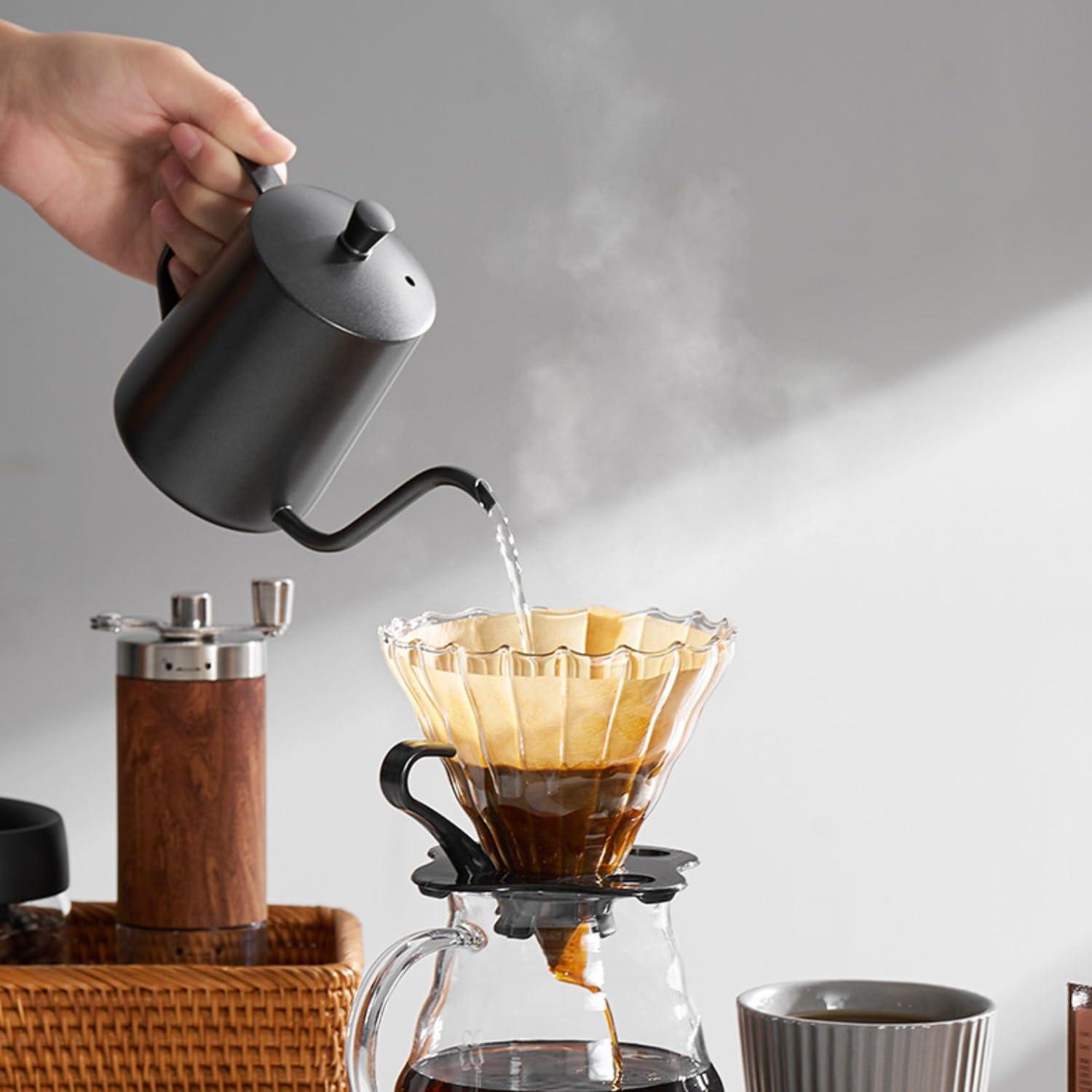 Filtros de café en cono iHMeiju 200 piezas 2-6 tazas marrón