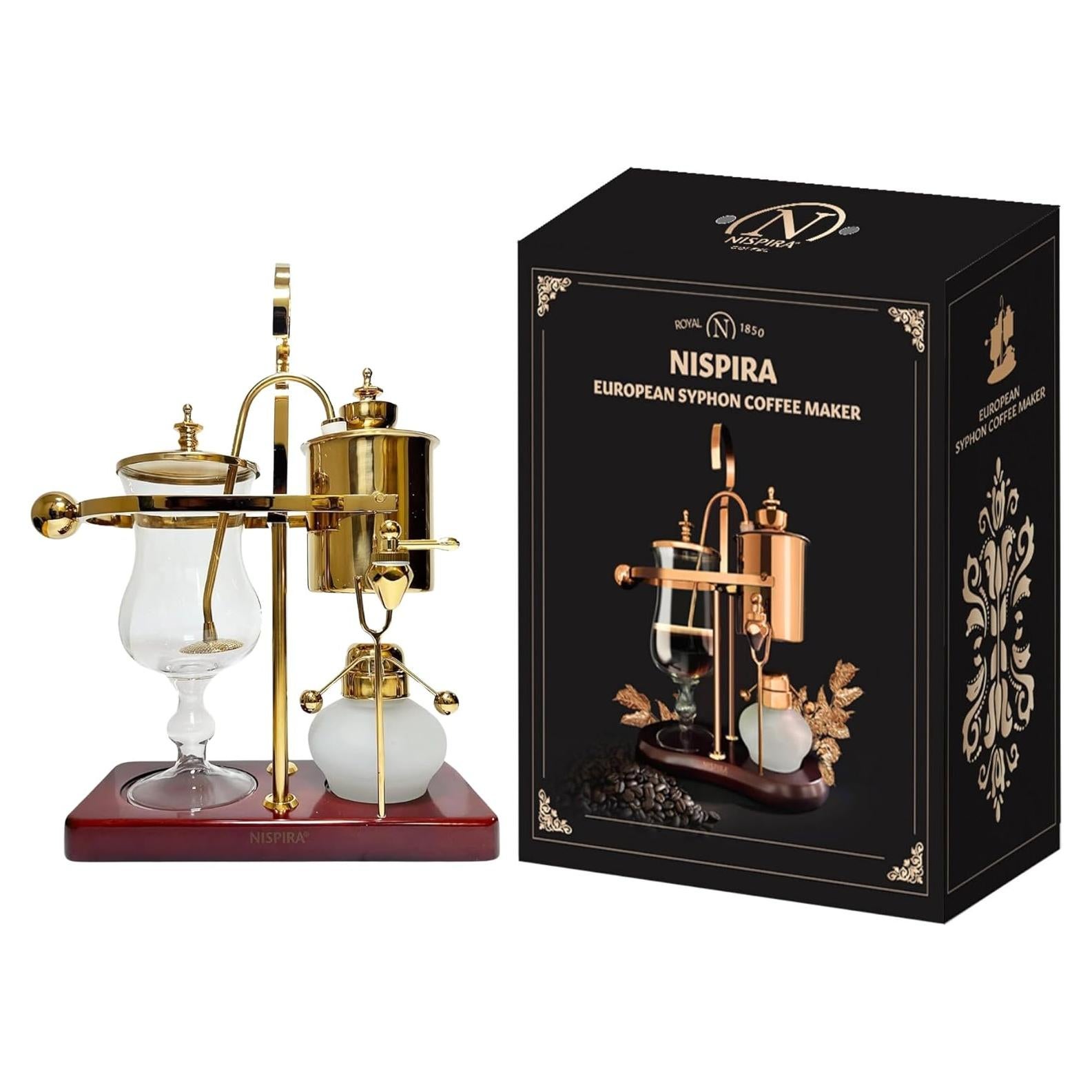 Cafetera al Vacío Nispira HB-C2 500 ml Dorada Retro