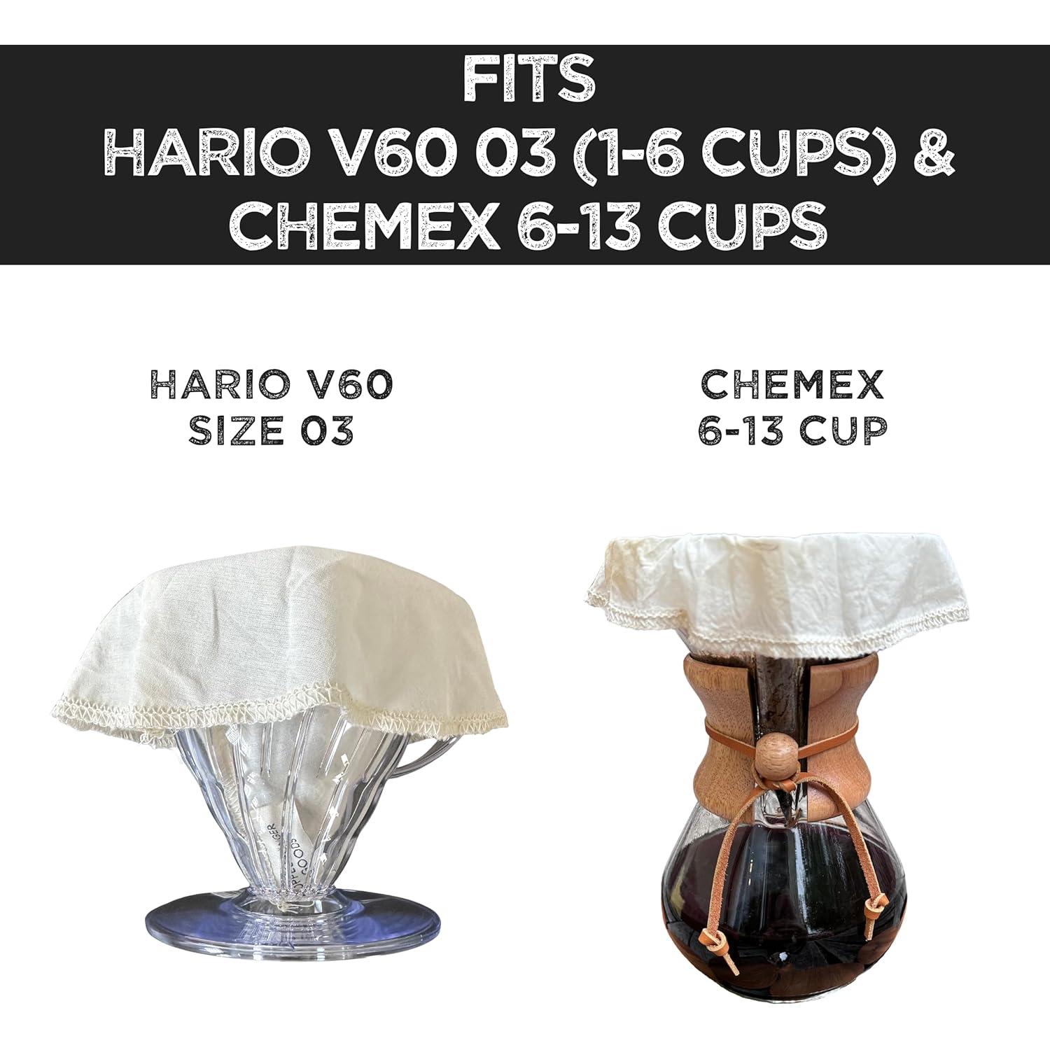 Filtros de Café Reutilizables Doppeltree Hario V60 03 - 2 Piezas