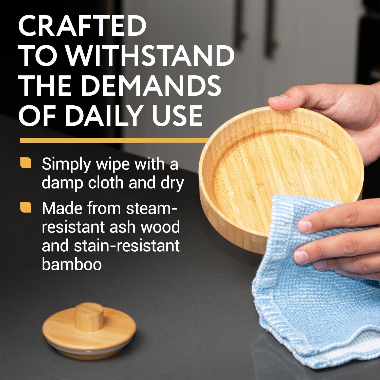 Juego de Tapa y Trivet de Madera IMPRESA para Chemex 6-8 Tazas