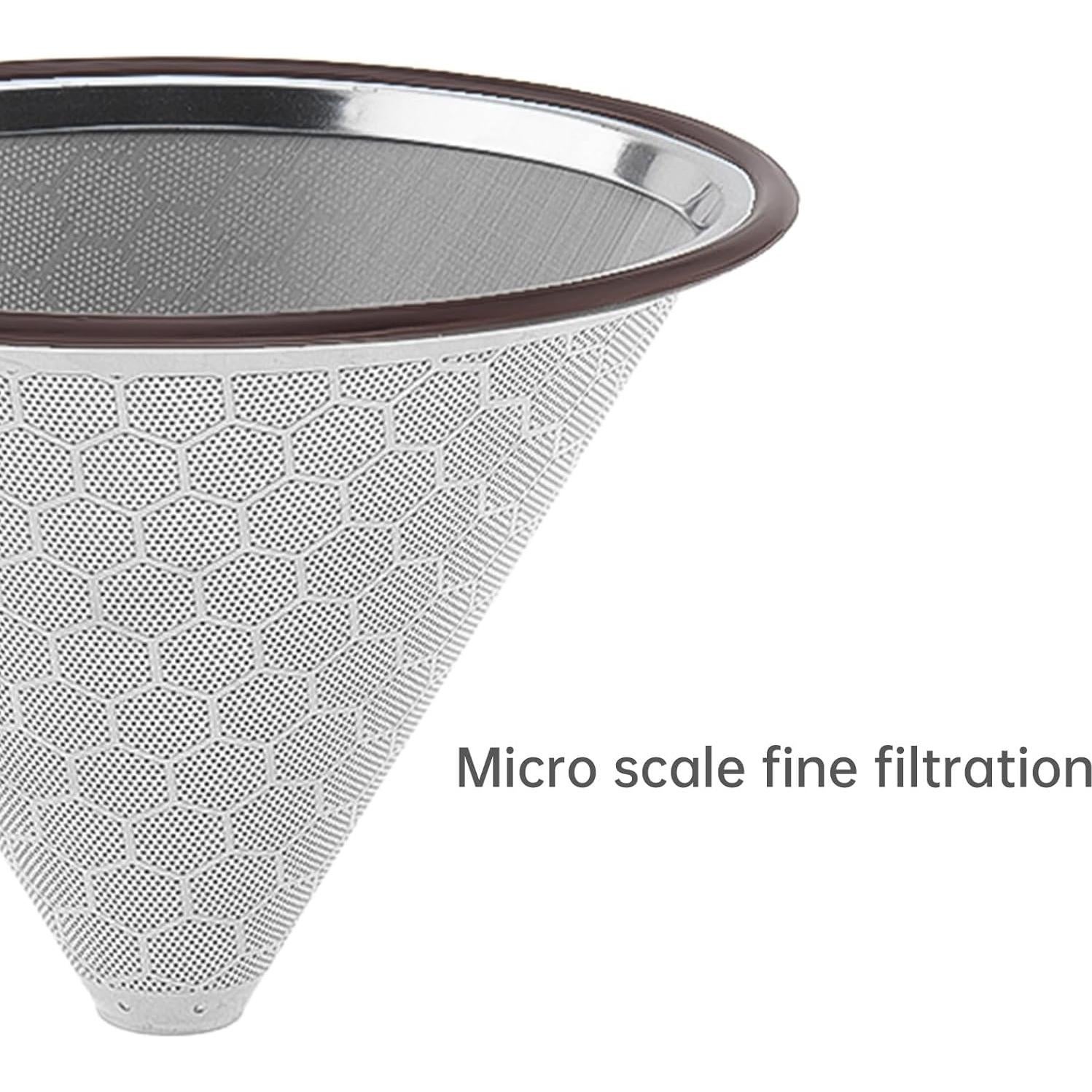 Filtro de café reutilizable TQEONKL de acero inoxidable 1 unidad