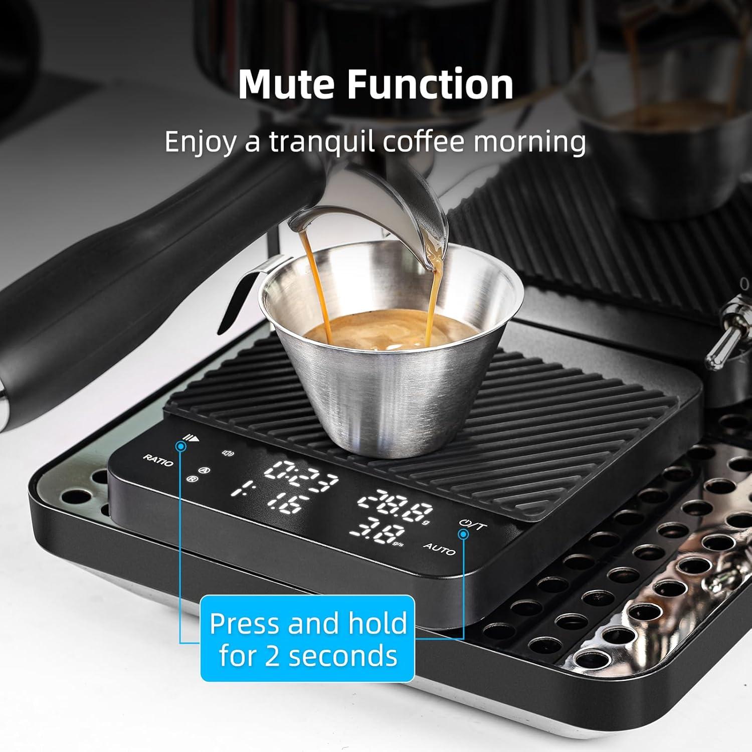 Báscula Digital de Café BITAMOM M7 Pro 2kg/0.1g Recargable