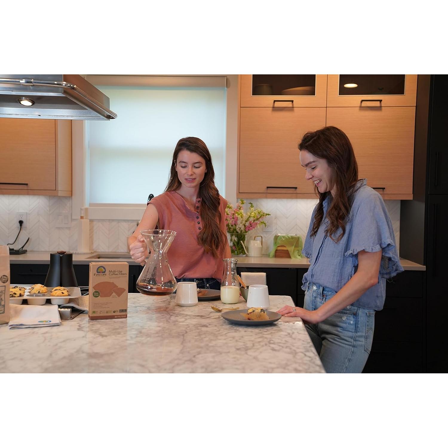 Filtros de Café Multiusos If You Care, 80 Unidades Sin Blanquear