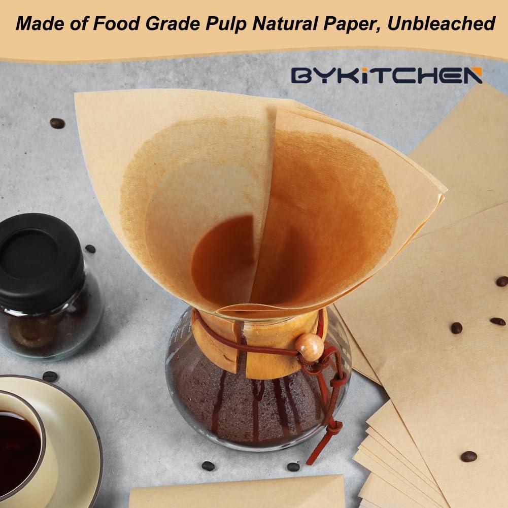 Filtros de café desechables BYKITCHEN 50 piezas 30x30 cm