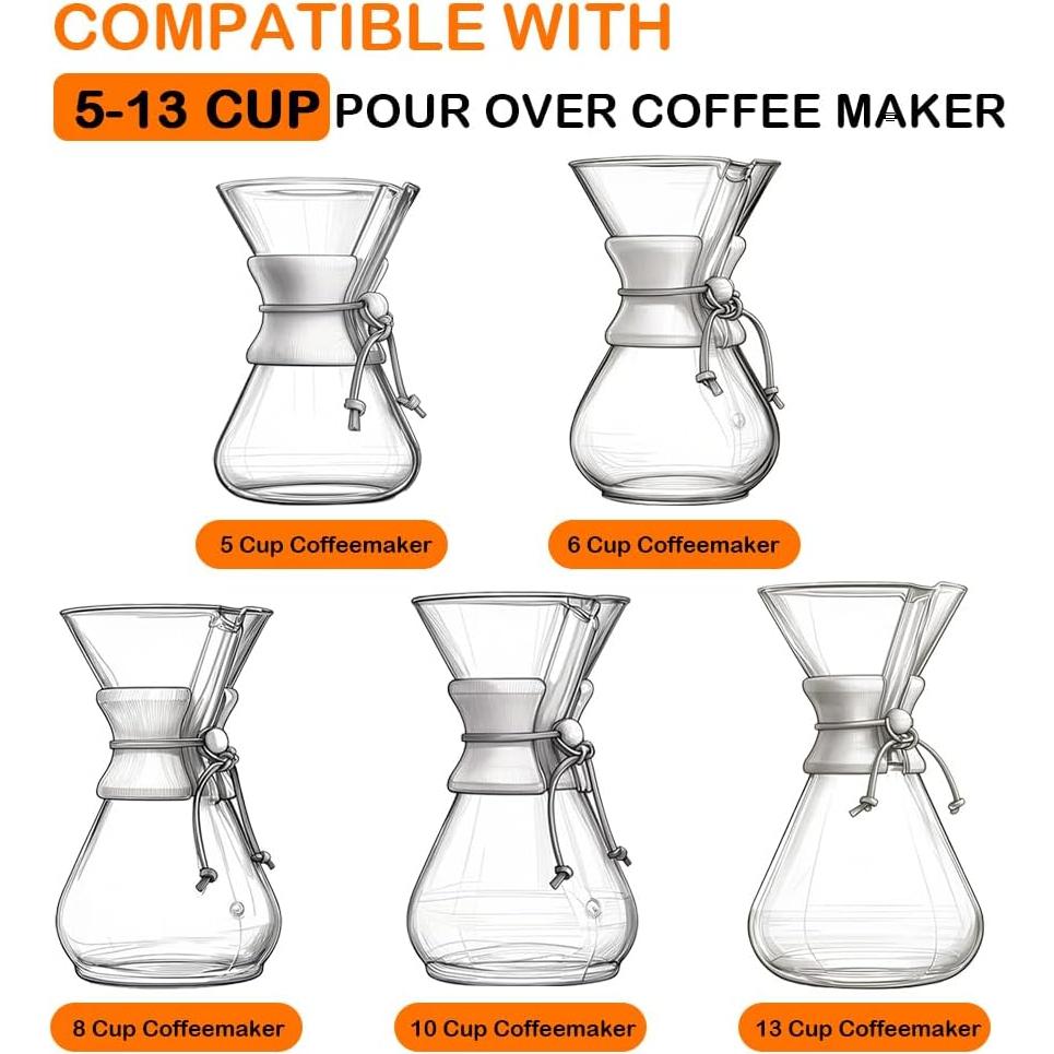 Filtros de café desechables BYKITCHEN 50 unidades 6"