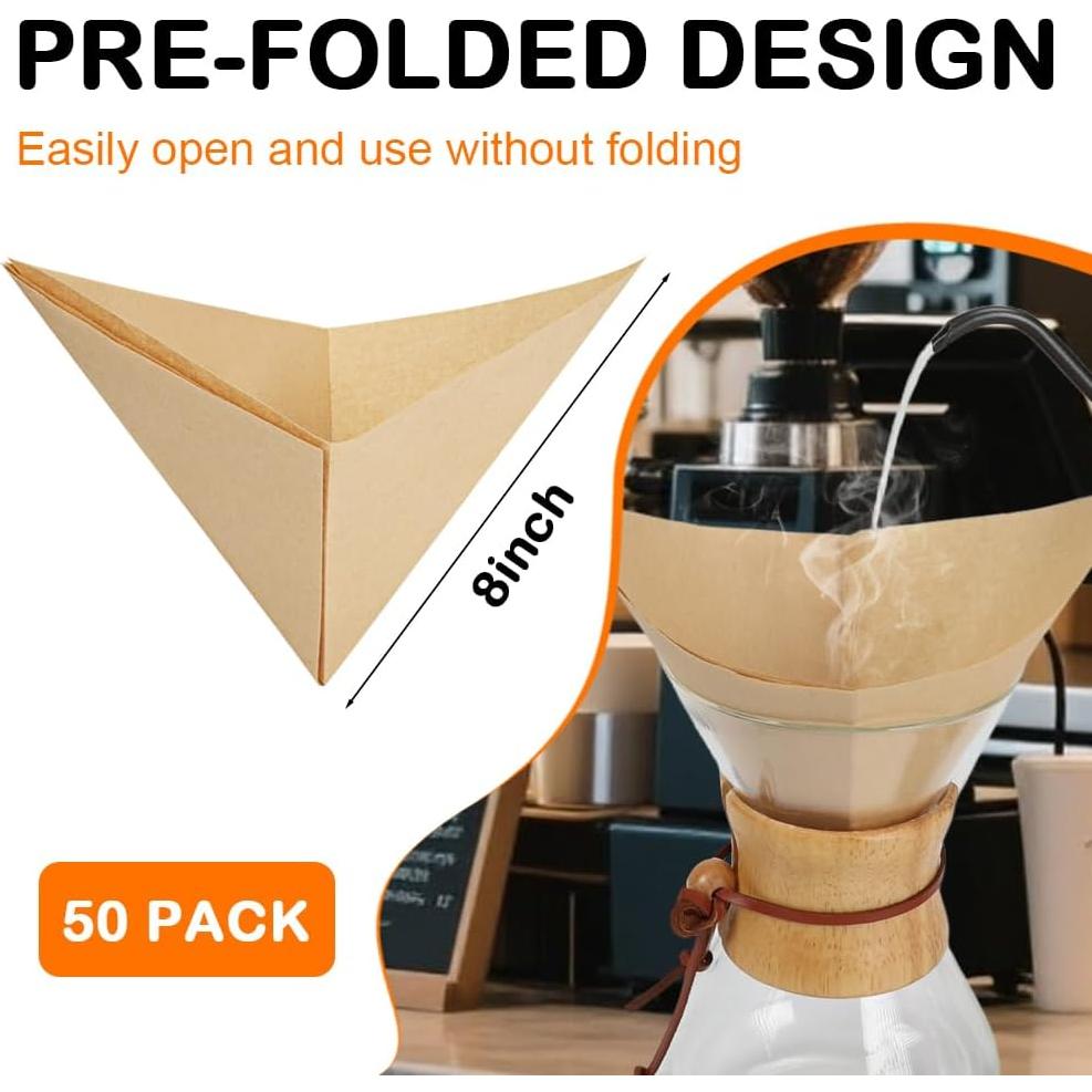 Filtros de café desechables BYKITCHEN 50 unidades 6"