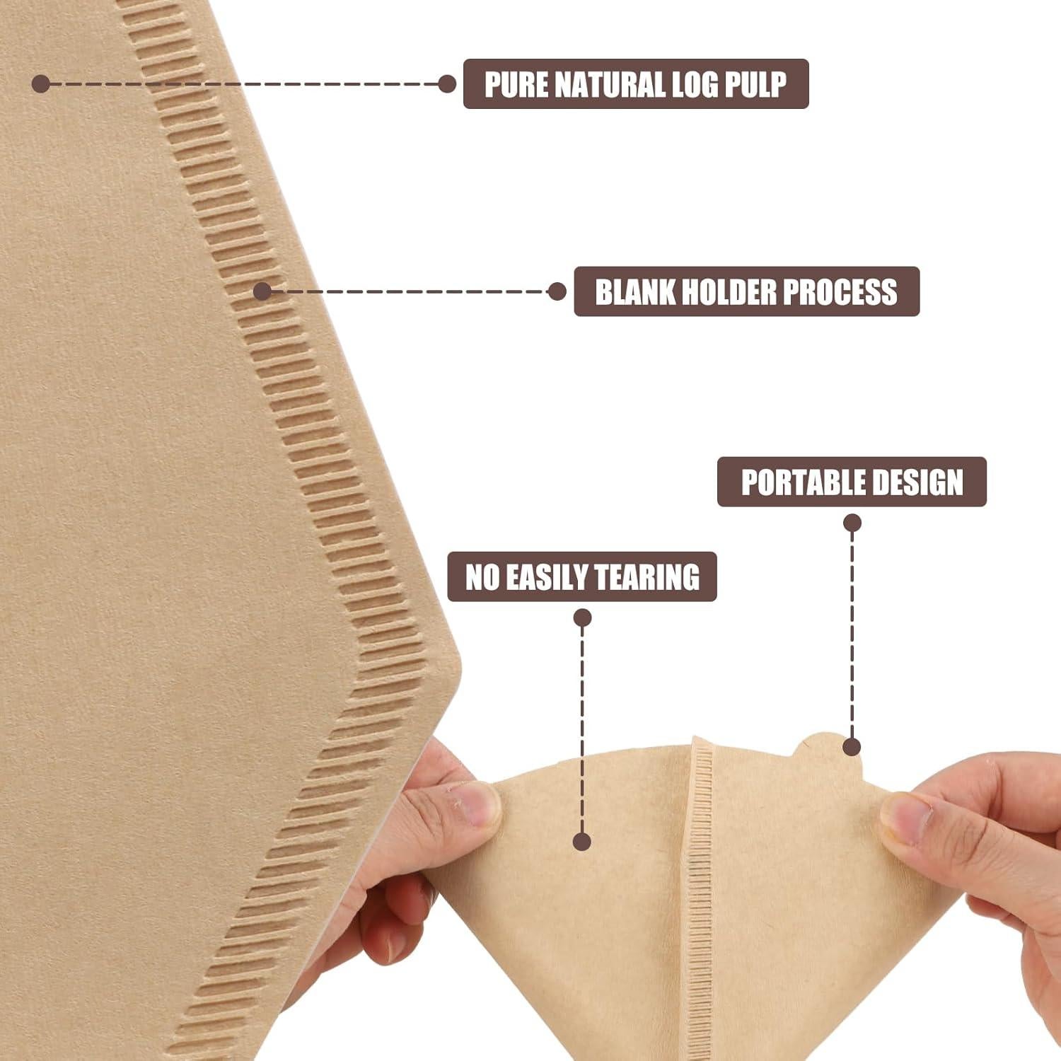 200 Filtros de Café Prudiut No. 2 Desechables Sin Blanquear