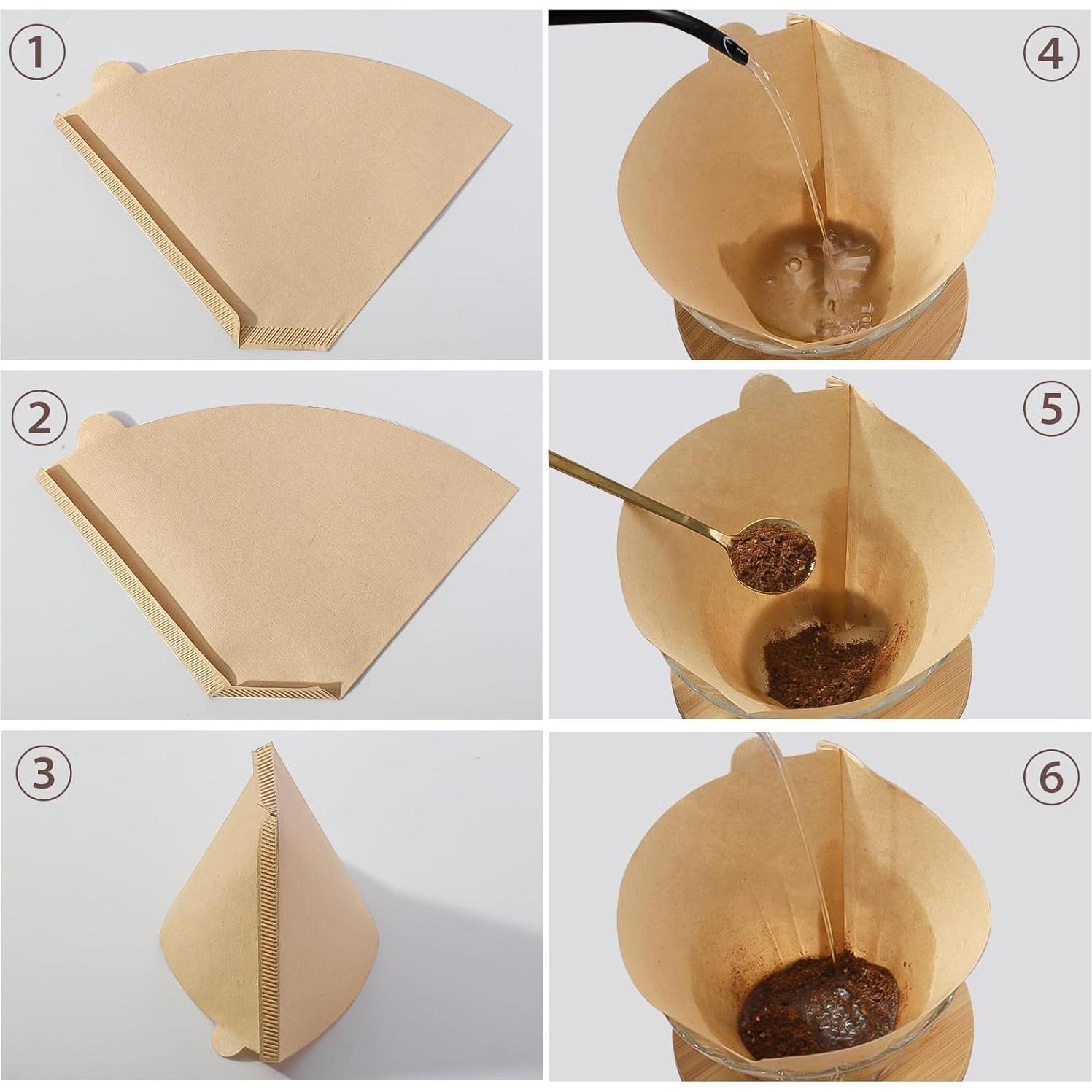 200 Filtros de Café Prudiut No. 2 Desechables Sin Blanquear