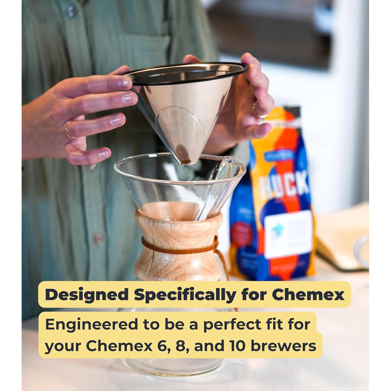 Filtro de café reutilizable Quell para Chemex 6-10 tazas