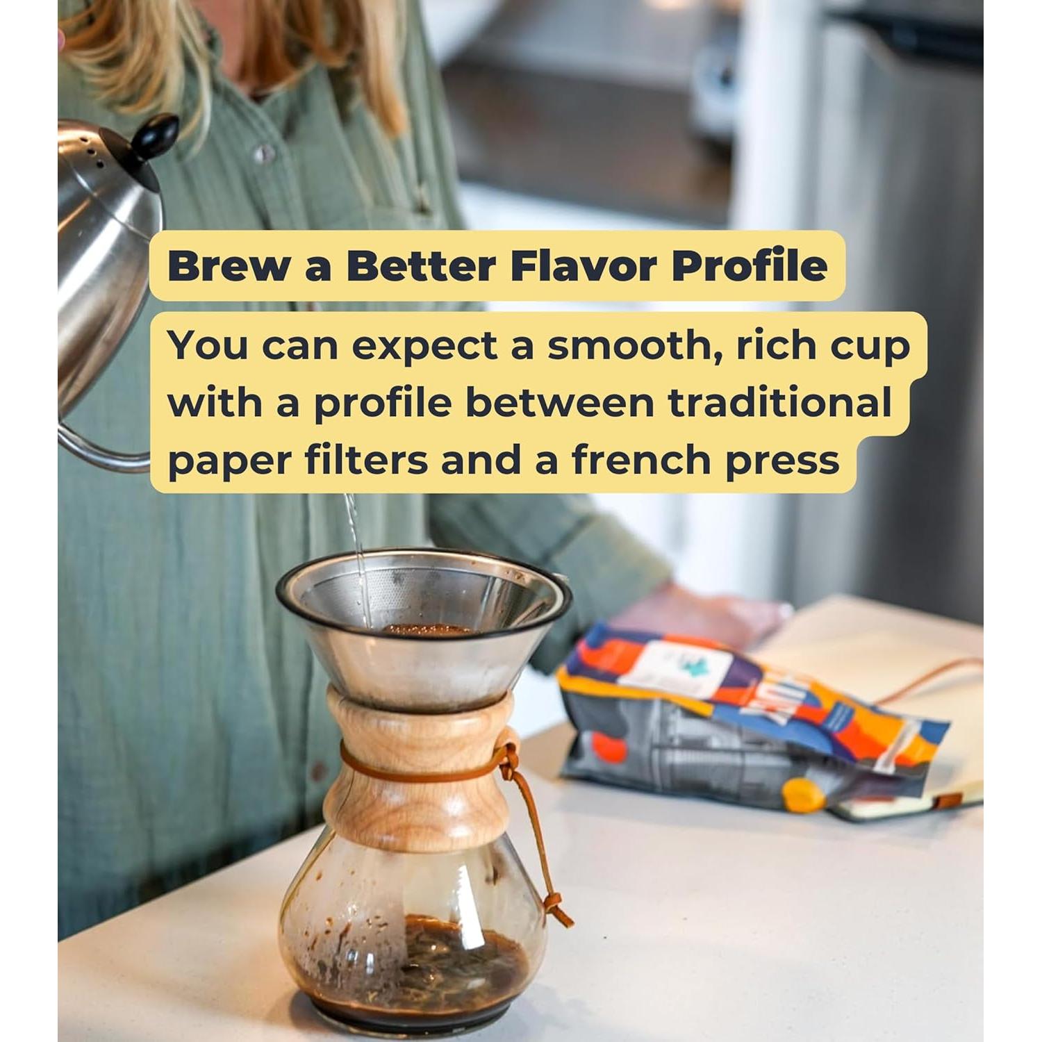 Filtro de café reutilizable Quell para Chemex 6-10 tazas