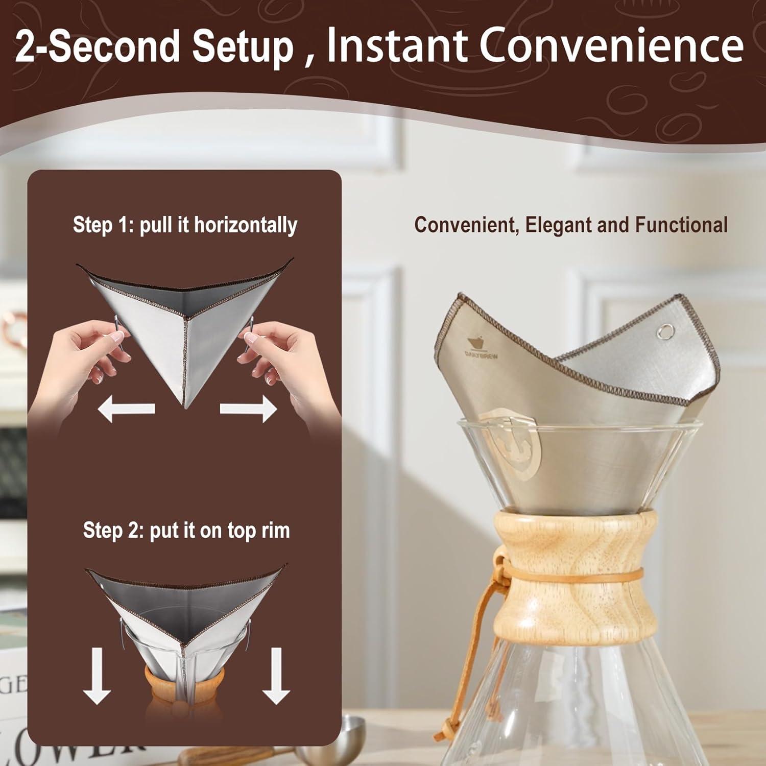 Filtro de café reutilizable Dailybrew de acero inoxidable 304