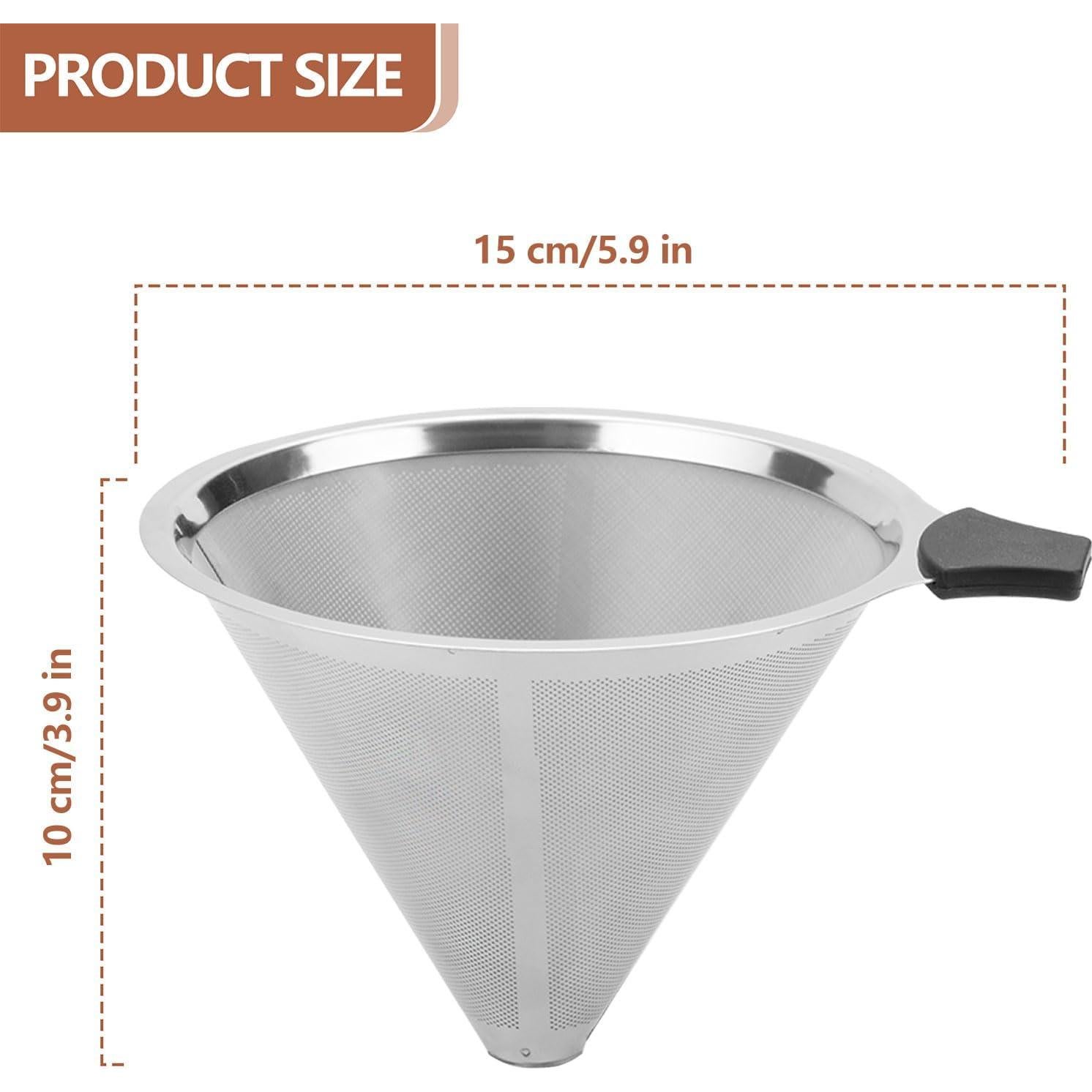 Paquete de 2 Filtros de Café Reutilizables OENUASG para Chemex y Hario V60
