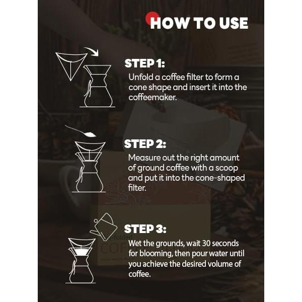 Filtros de café preplegados Bake Choice 50 unidades 6"