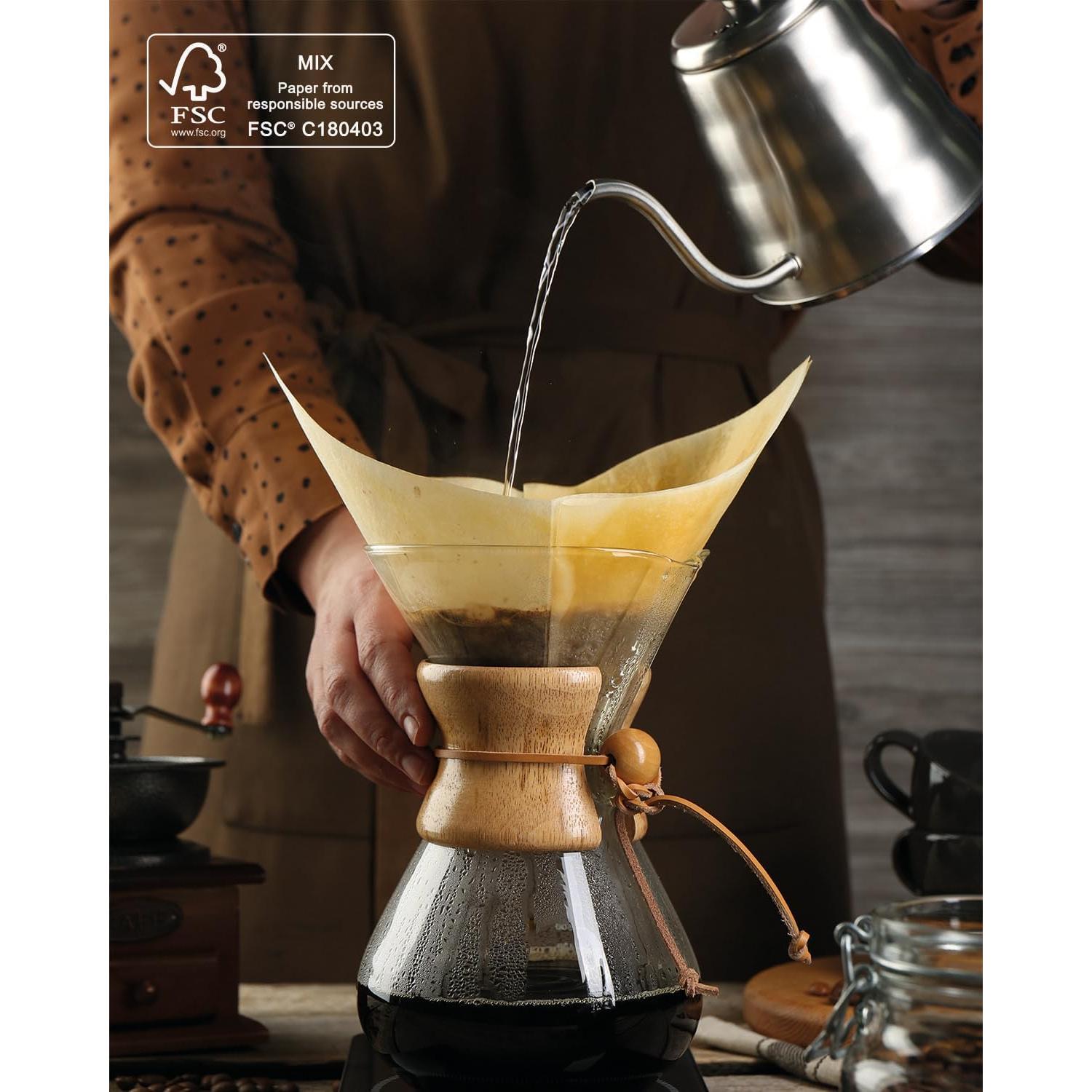 Filtros de café preplegados Bake Choice 50 unidades 6"