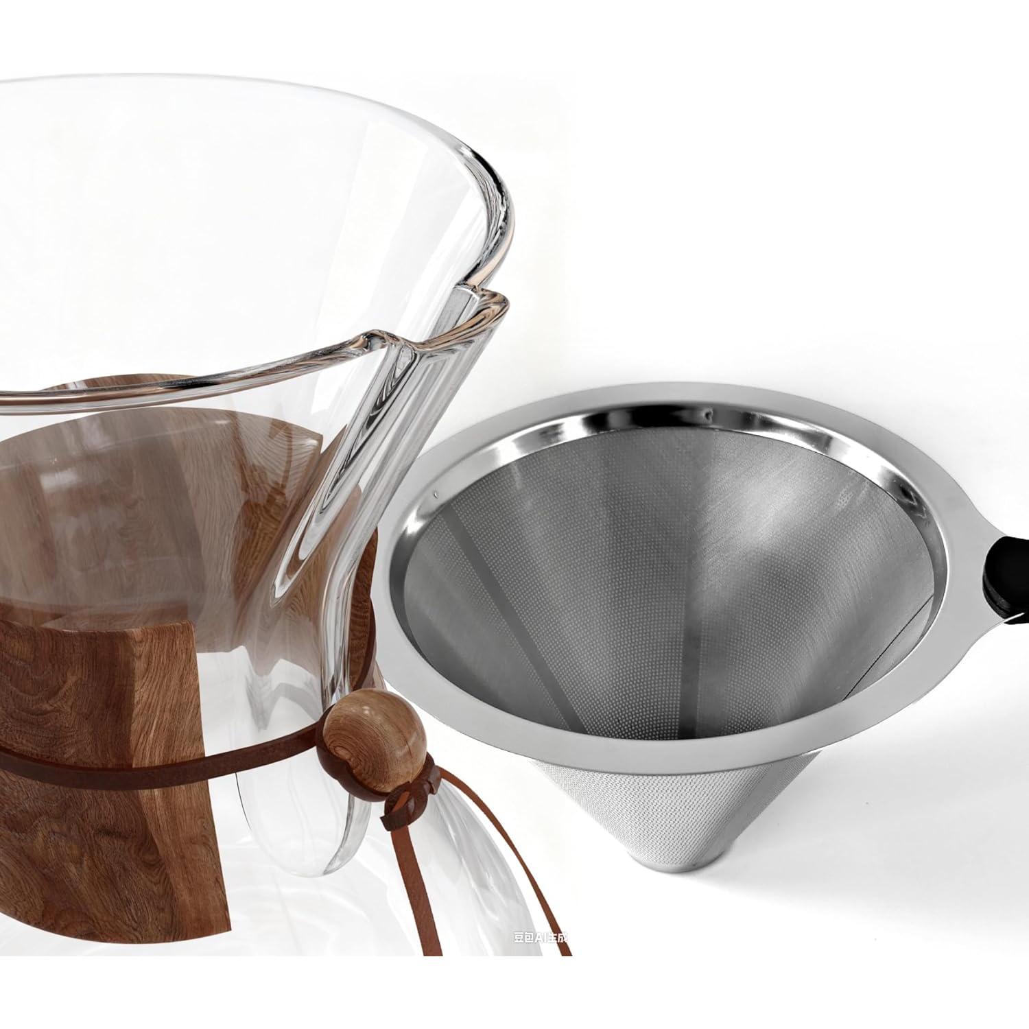 Cafetera de Goteo AGOGO de Vidrio 8 Tazas con Filtro Acero