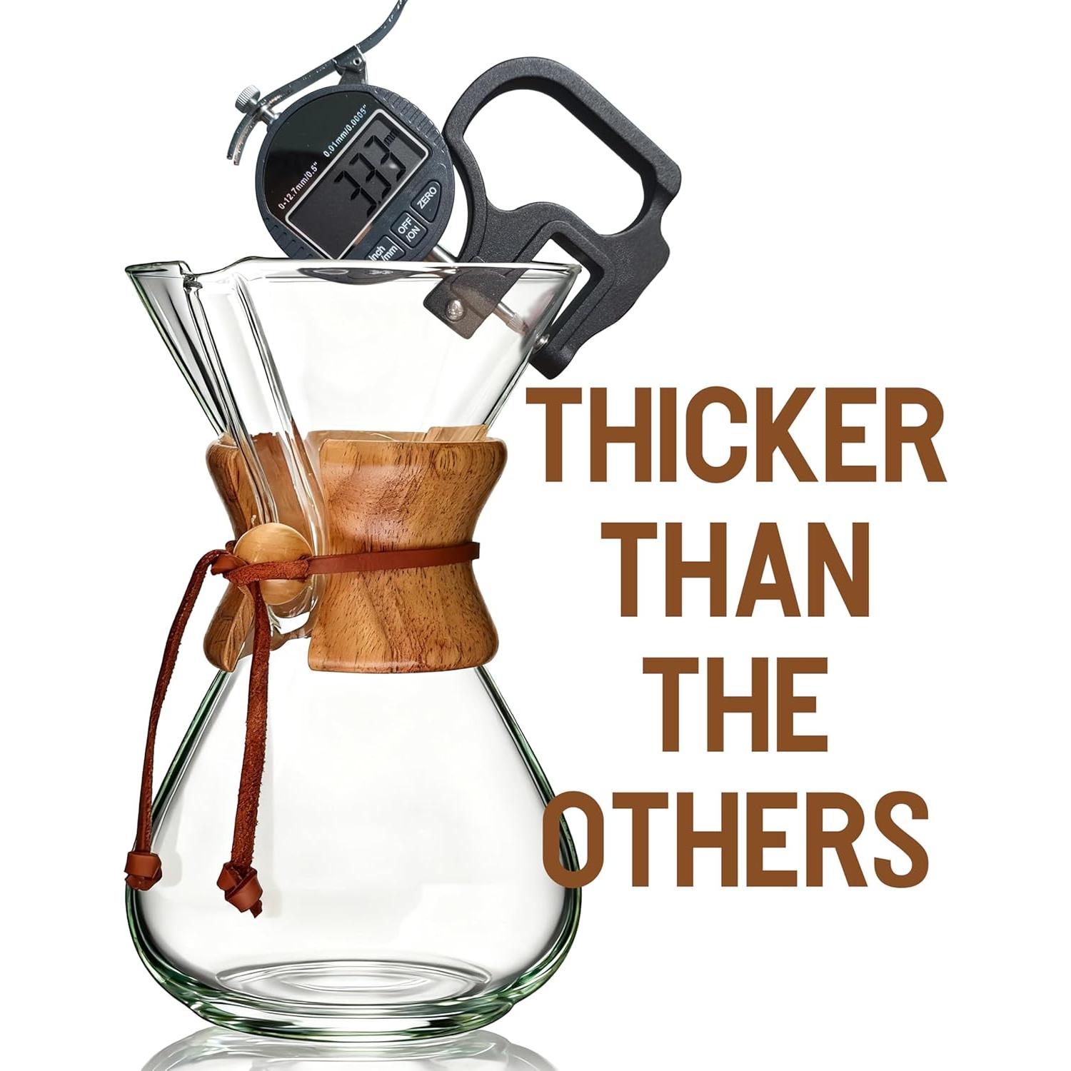 Cafetera de Goteo AGOGO de Vidrio 8 Tazas con Filtro Acero