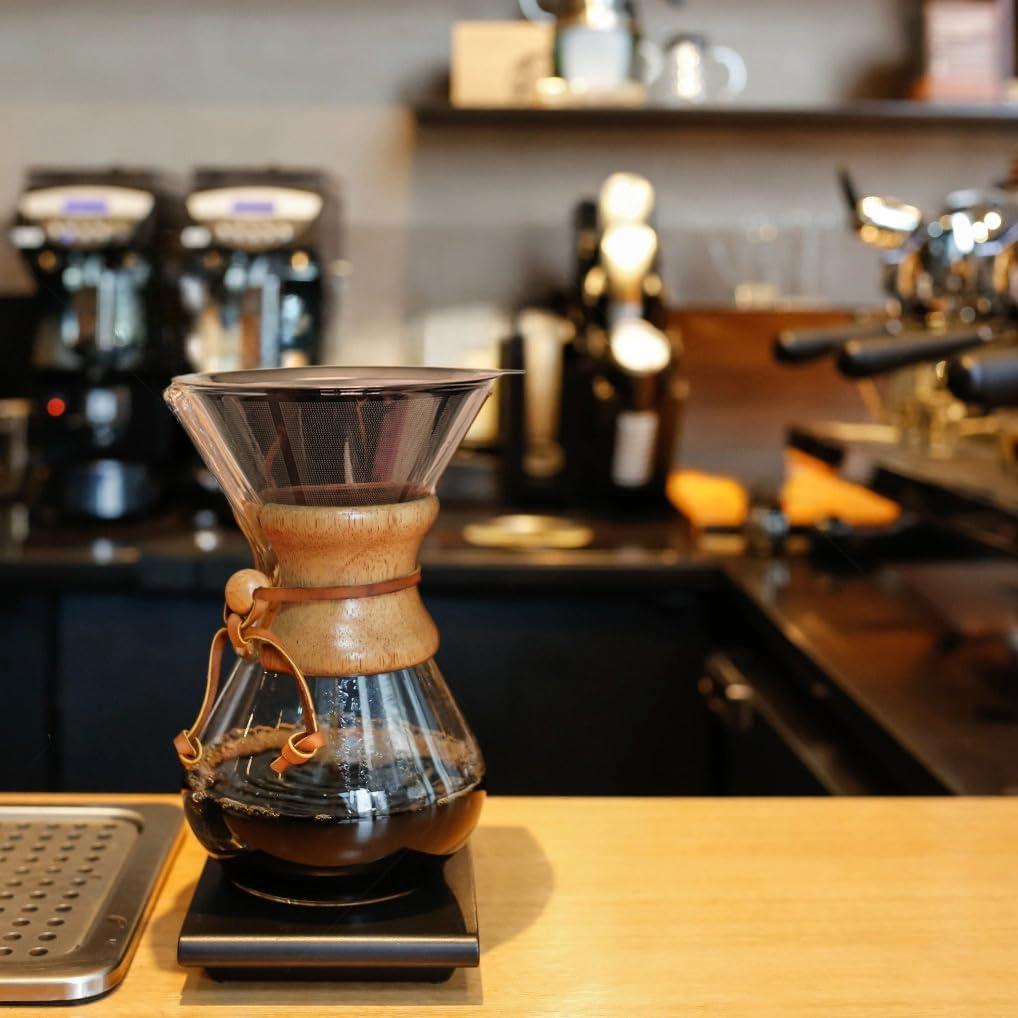 Cafetera de Goteo AGOGO de Vidrio 8 Tazas con Filtro Acero