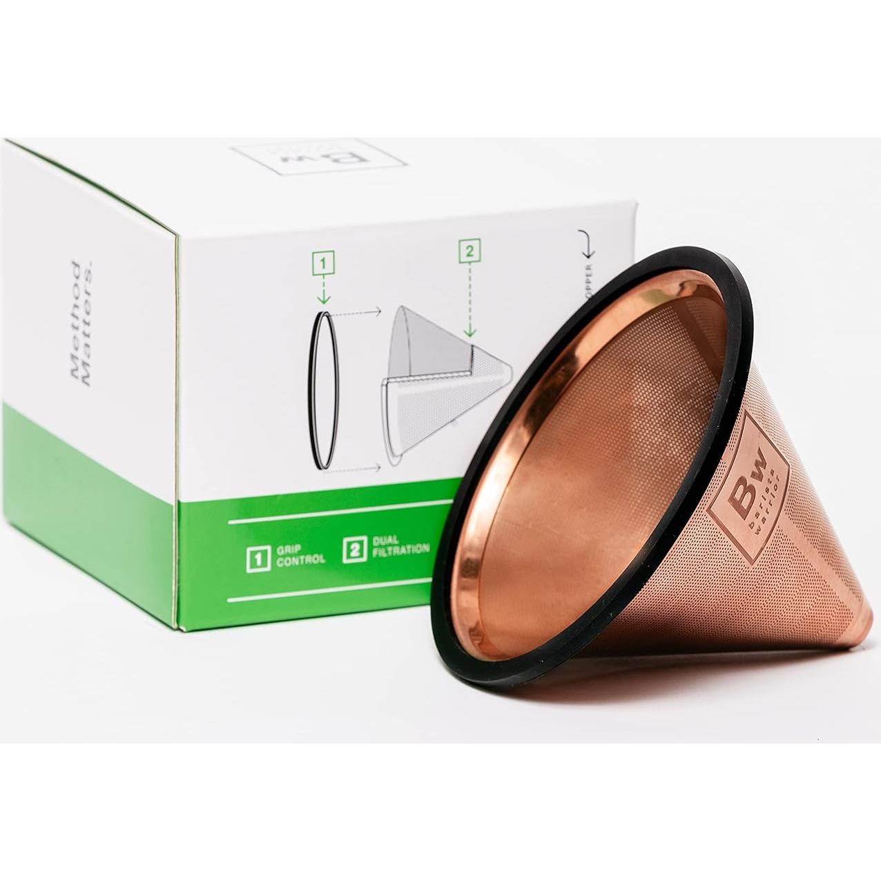 Filtro de café reutilizable Barista Warrior en cono cobre 1 unidad