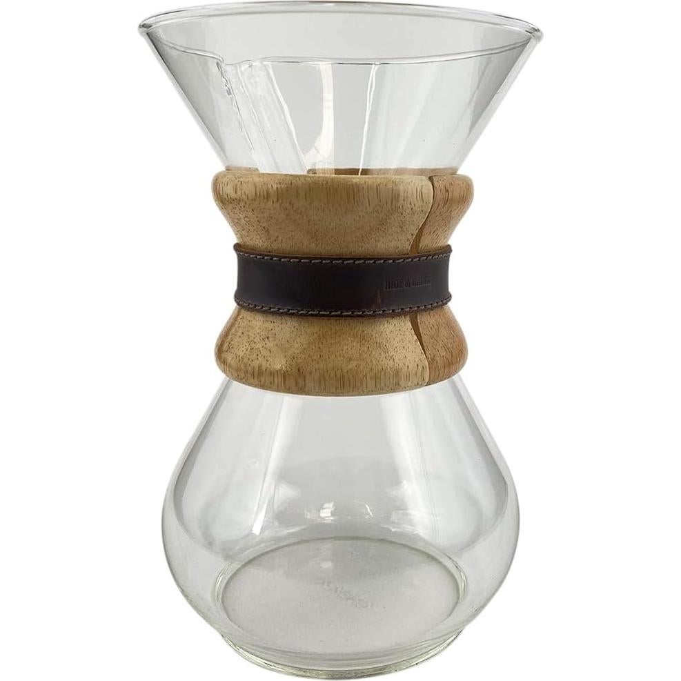 Correa de Verter Hide & Drink para Chemex 6 Tazas Cuero Marrón