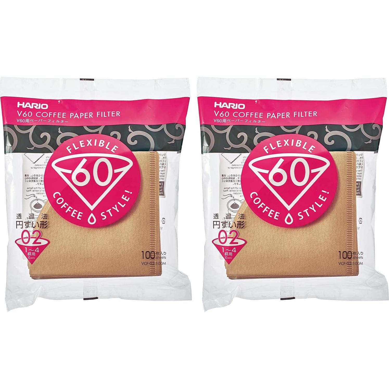 Set de Filtros de Café Hario V60 200 Unidades + Gotero 1-4 Tazas