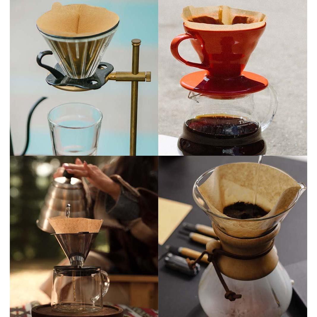 Filtros de café en cono Revelook V02, 200 unidades, 1-4 tazas