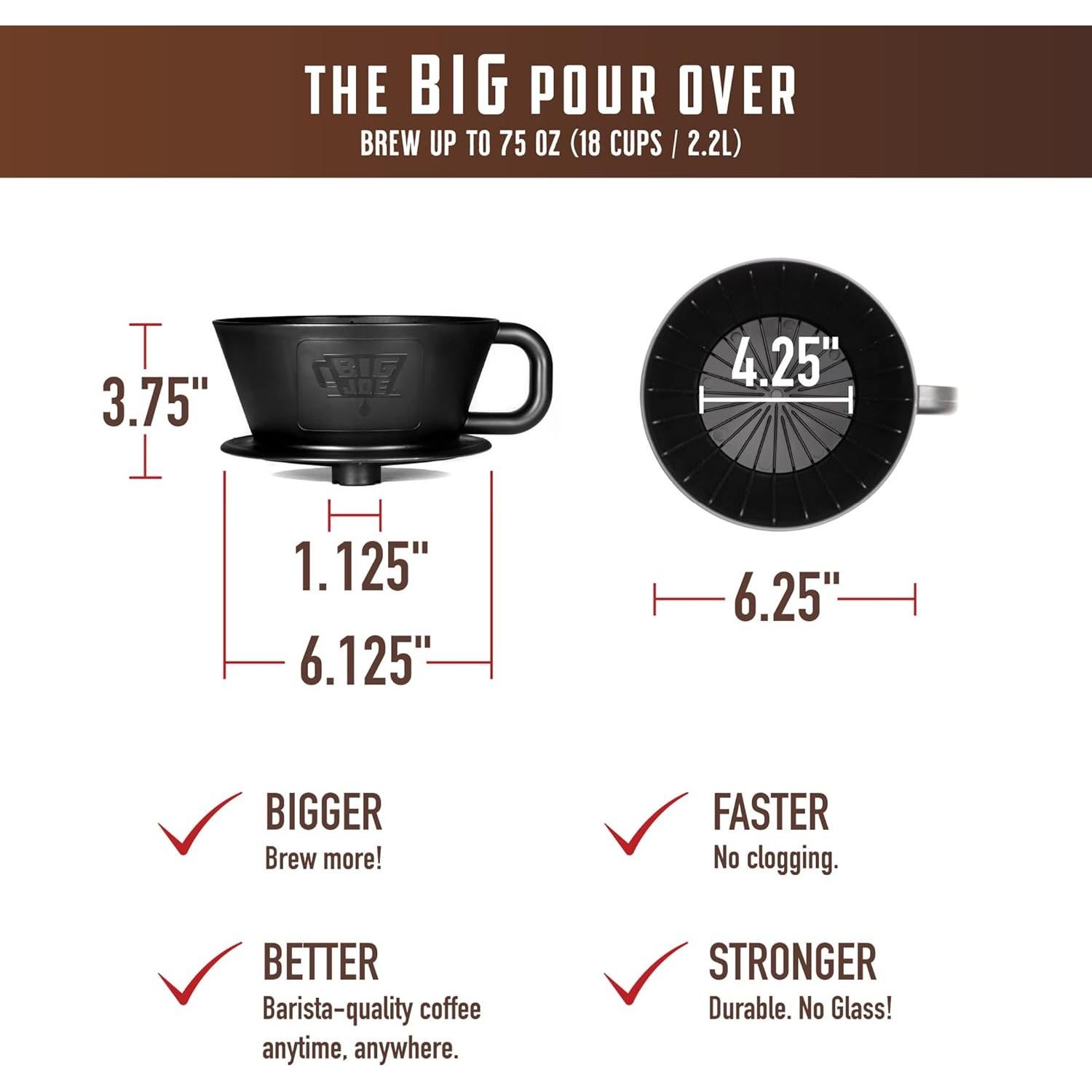 Cafetera Big Joe® para Goteo 2.2L + 50 Filtros Gratis