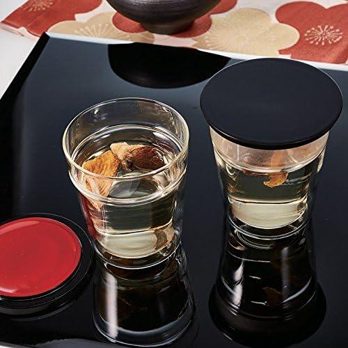 Vaso Doble Pared Hario Twin Rock 260ml Vidrio Transparente