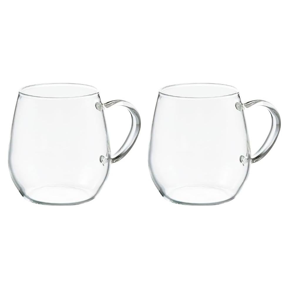 Juego de Tazas de Vidrio Hario Redondo 360ml 2pcs