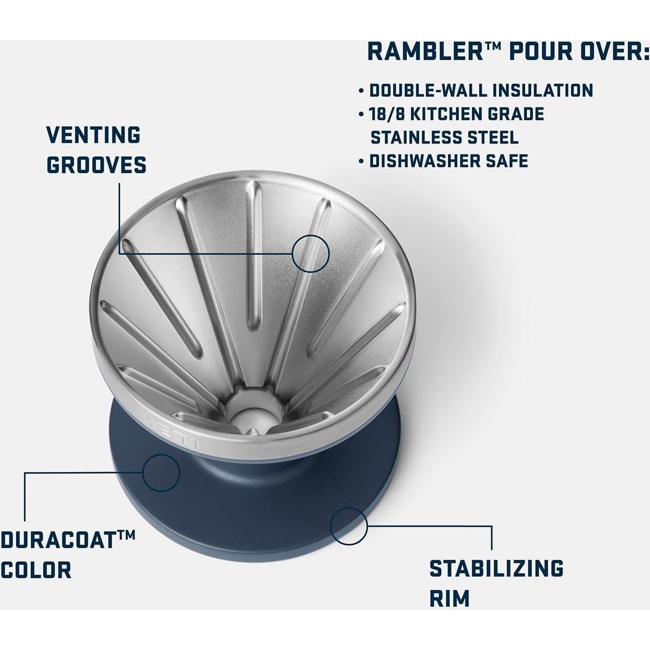 Accesorio YETI Pour Over Acero Inoxidable para Café V60