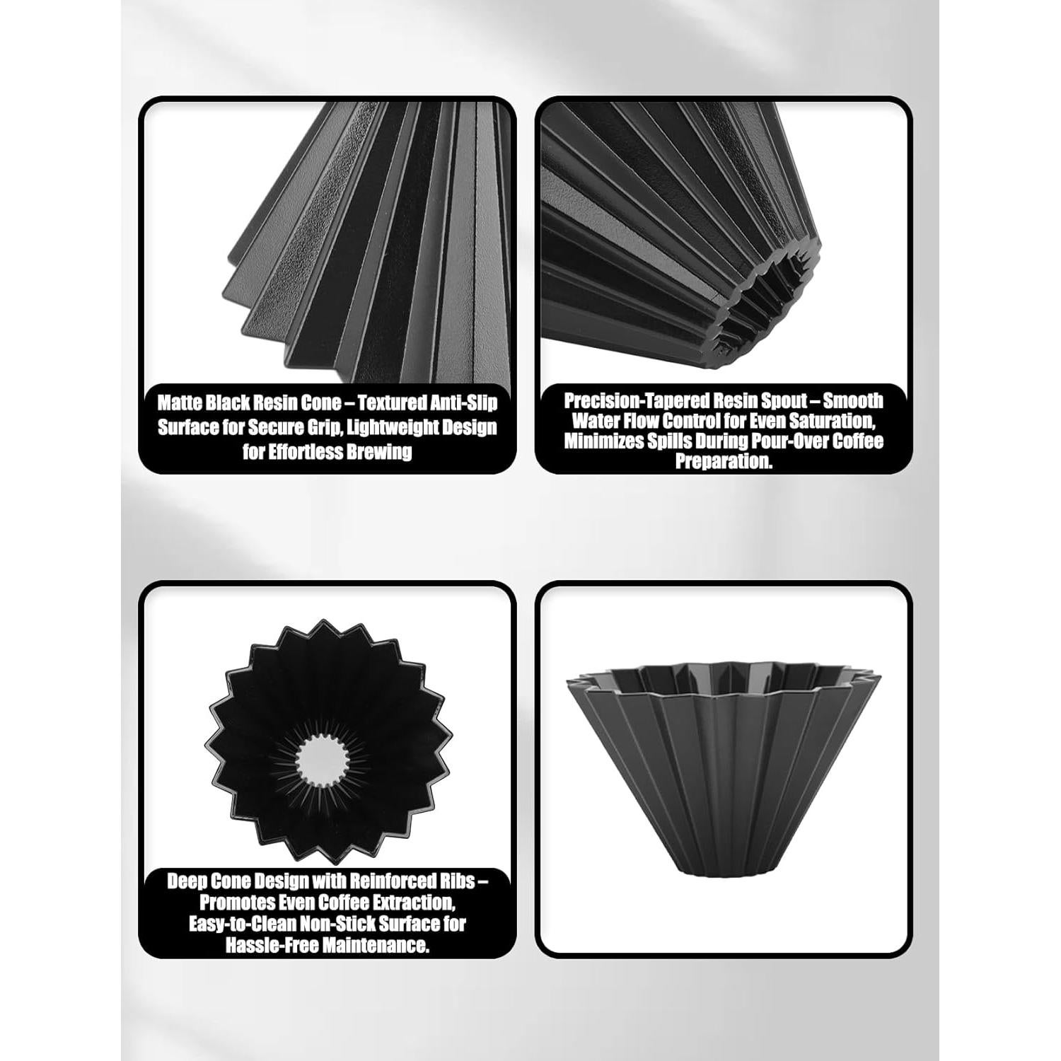 Goteador de Café ZLXHDL de Resina Cono Reutilizable 99.8g