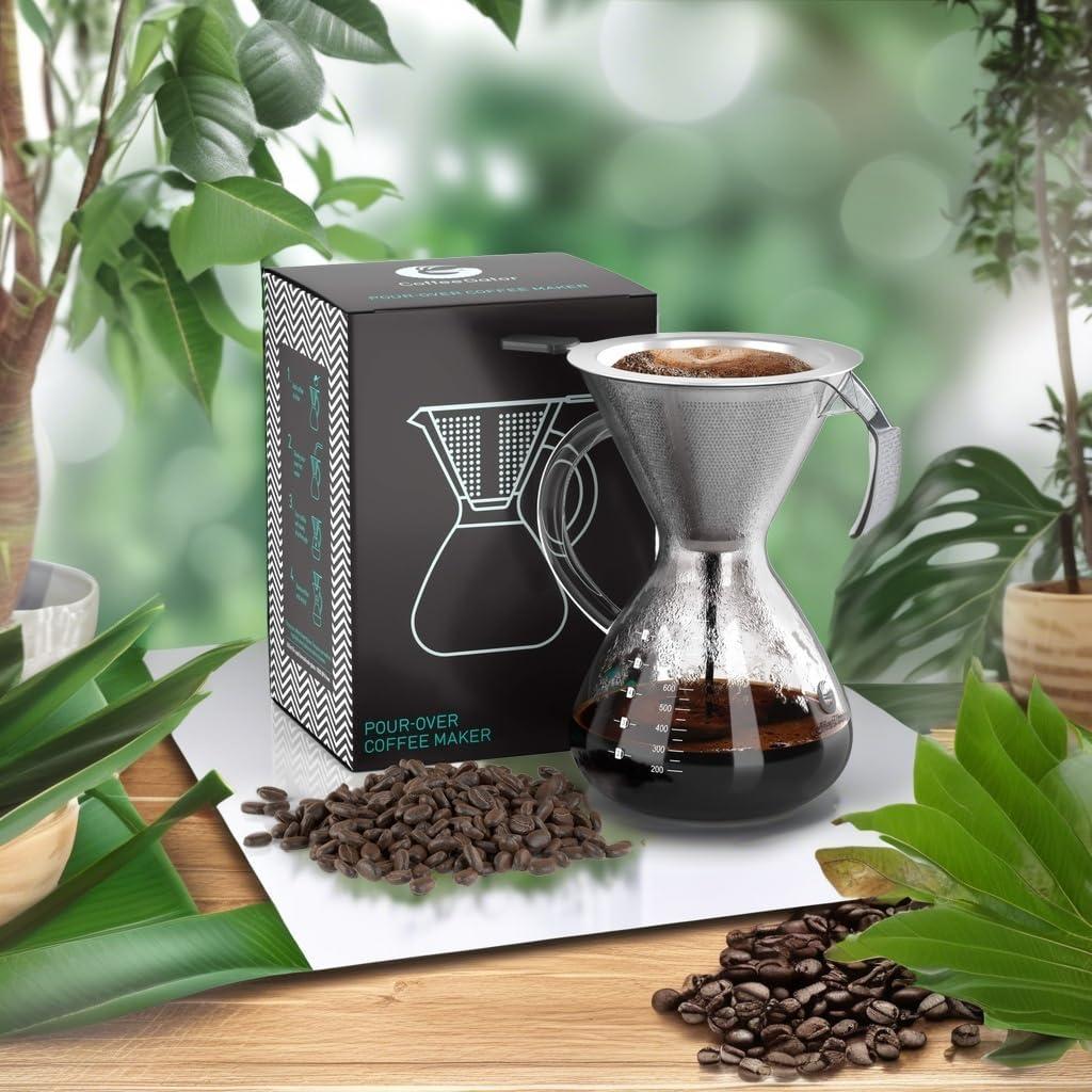 Cafetera de Goteo Coffee Gator 800ml con Filtro de Acero Inoxidable