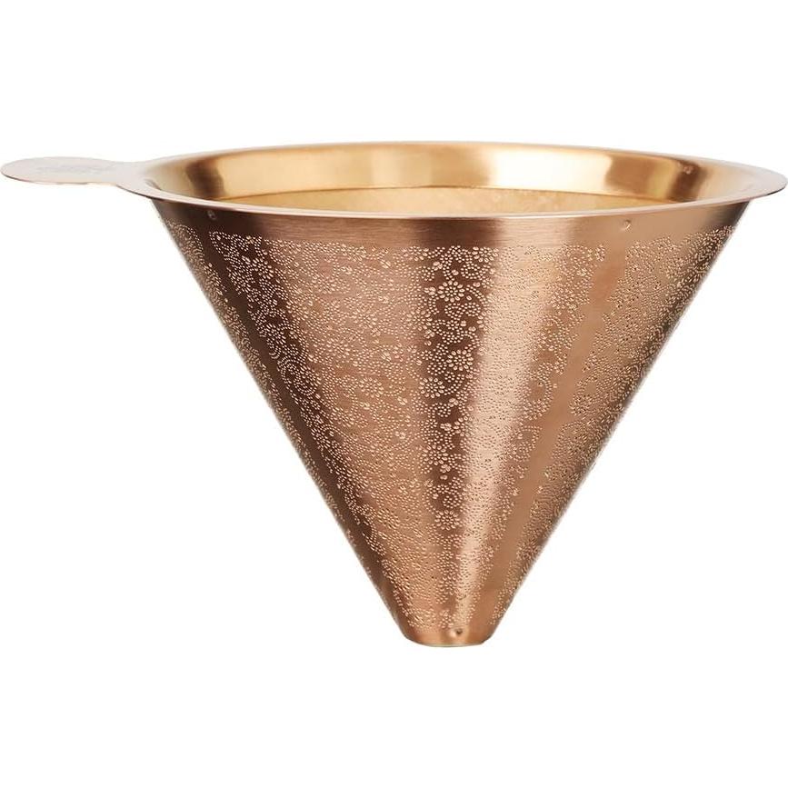 Dripper de Café Reutilizable ATHIA Dorado, Acero Inoxidable