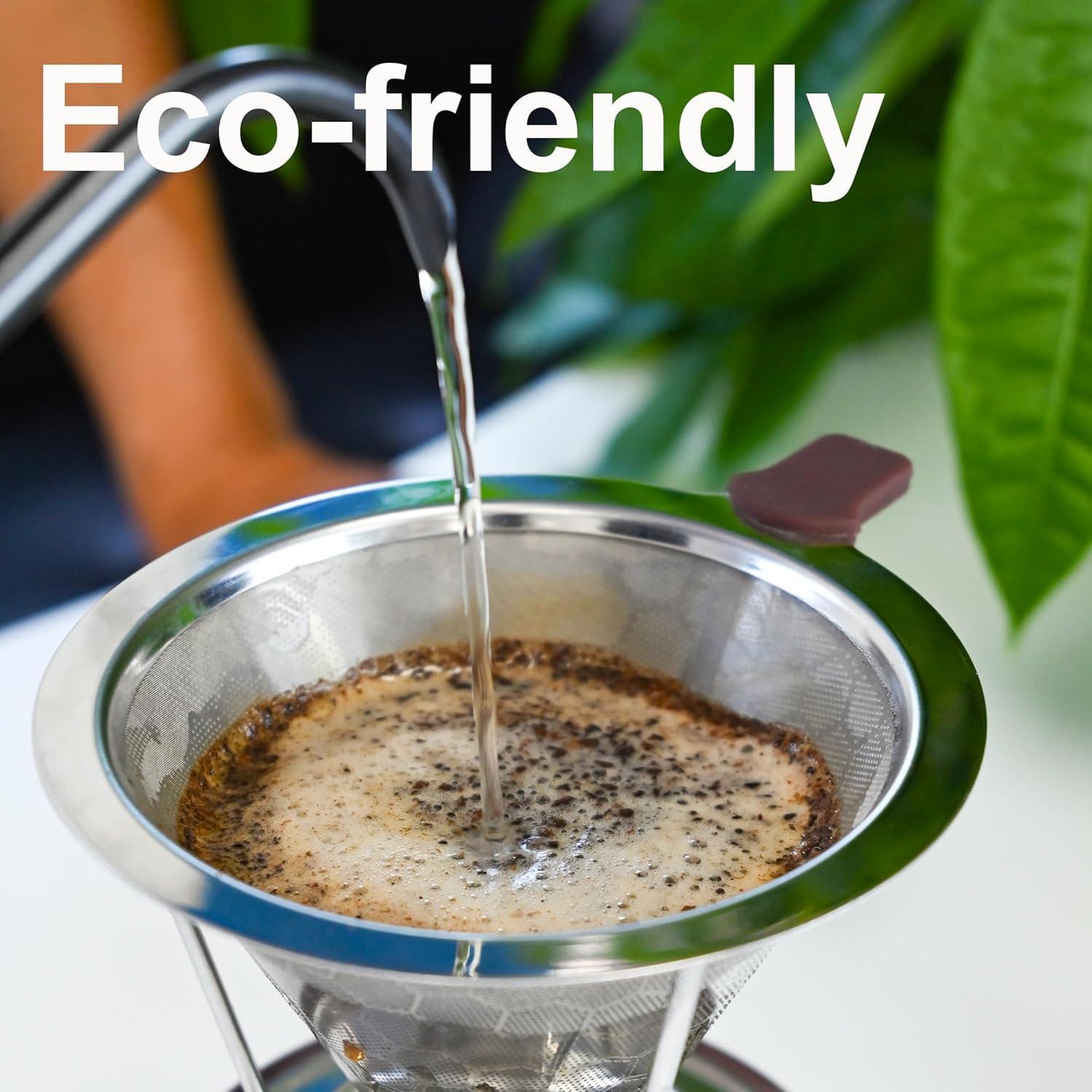 Goteador de café TECHSHARE con filtro de acero inoxidable