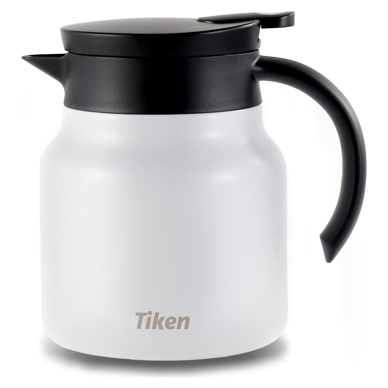 Servidor de Café Tiken 800ML Acero Inoxidable Aislado Blanco