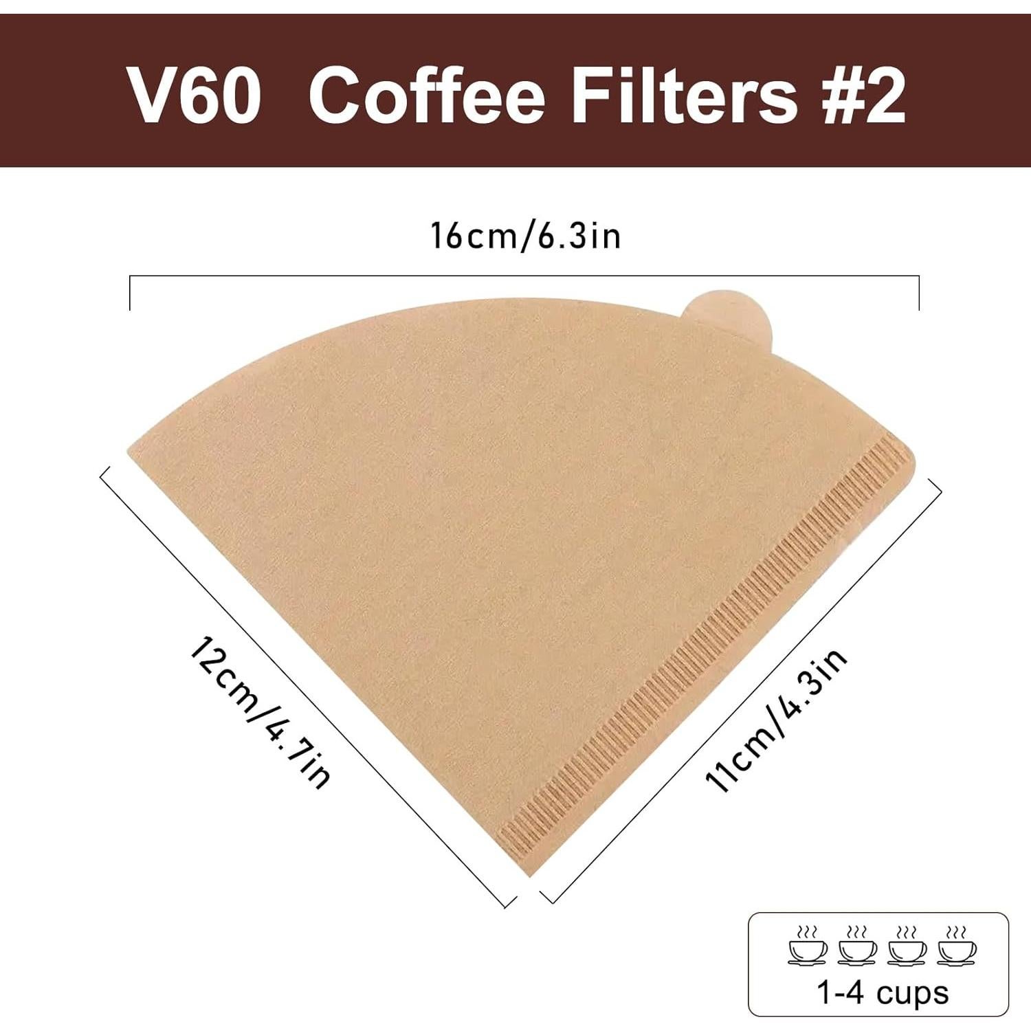Filtros de Café DechoPak 200 Unidades Cono Natural 2-4 Tazas