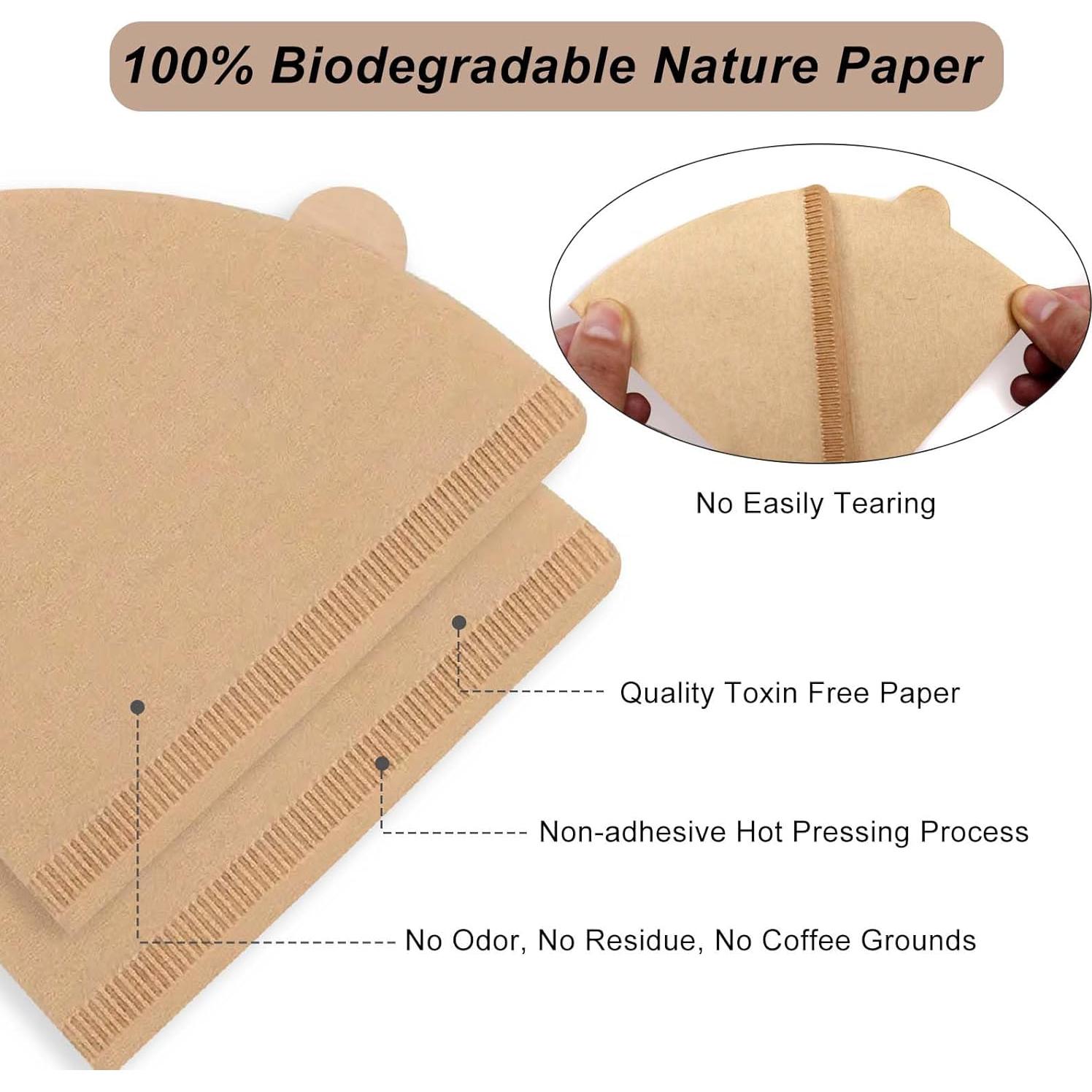 Filtros de Café DechoPak 200 Unidades Cono Natural 2-4 Tazas