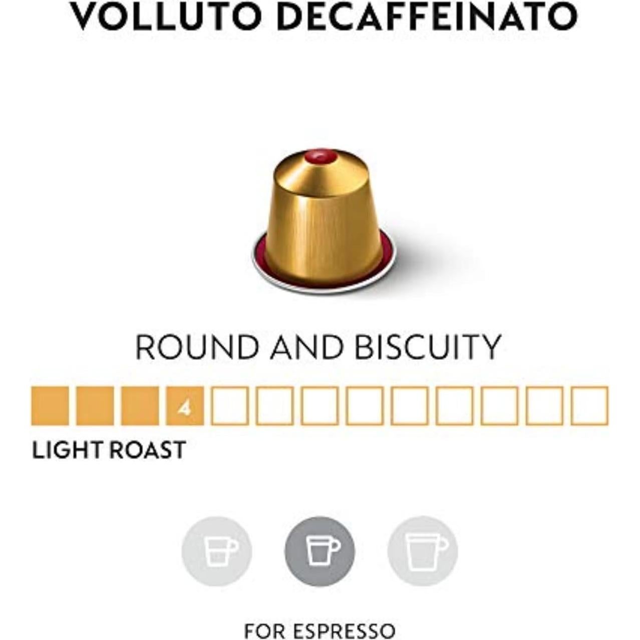 Cápsulas Nespresso Volluto Decaffeinato 50 Unidades Café Suave