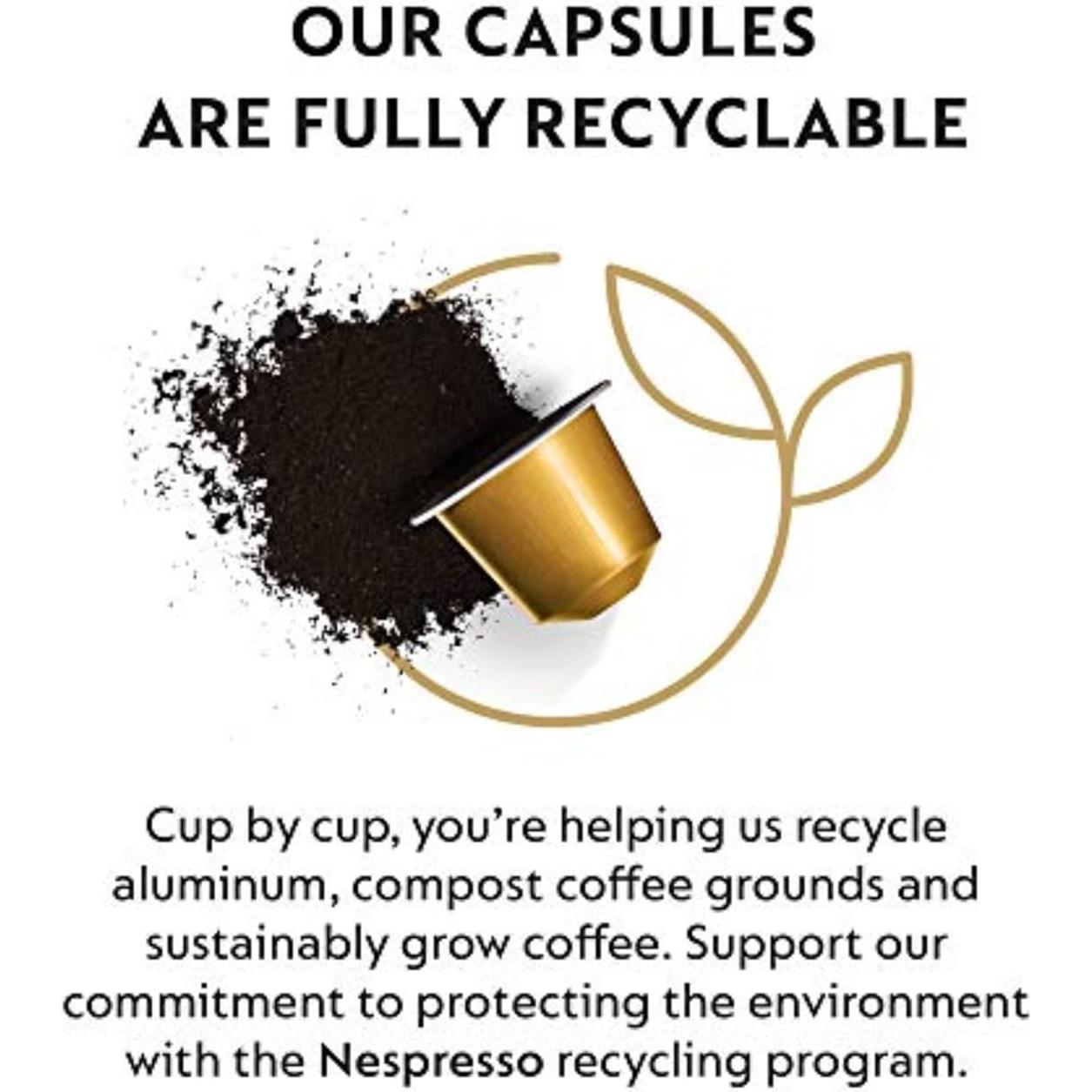 Cápsulas Nespresso Volluto Decaffeinato 50 Unidades Café Suave