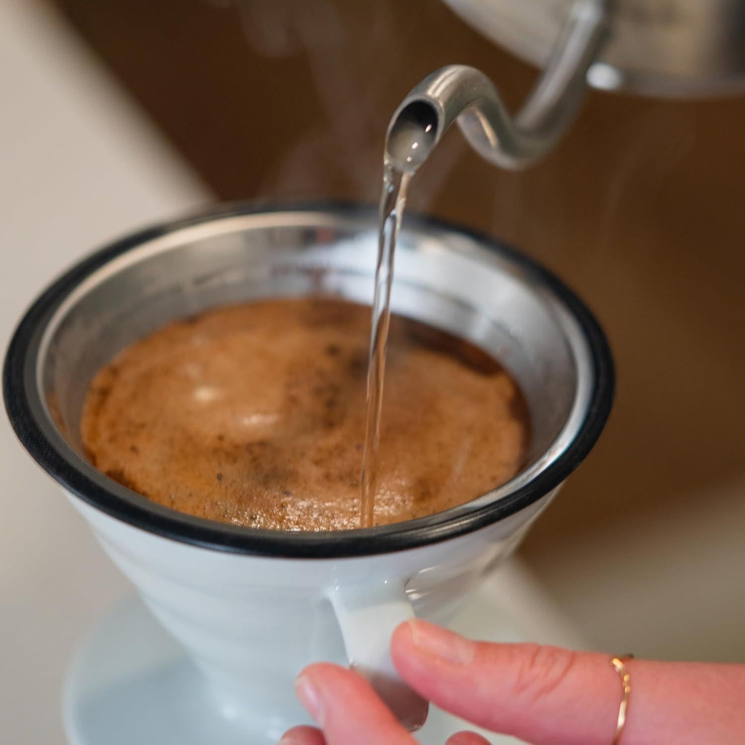 Filtro de café reutilizable Quell para Hario V60-02, acero inoxidable