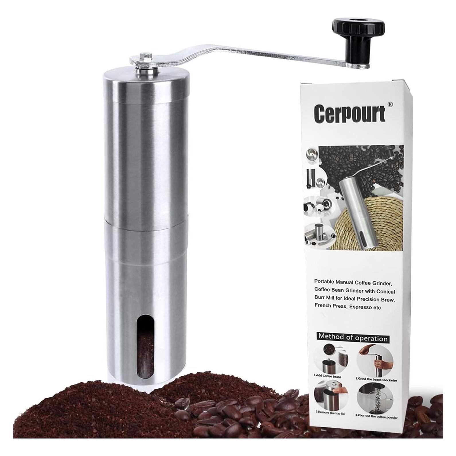 Molino de café manual Cerpourt con muelas de cerámica 272g