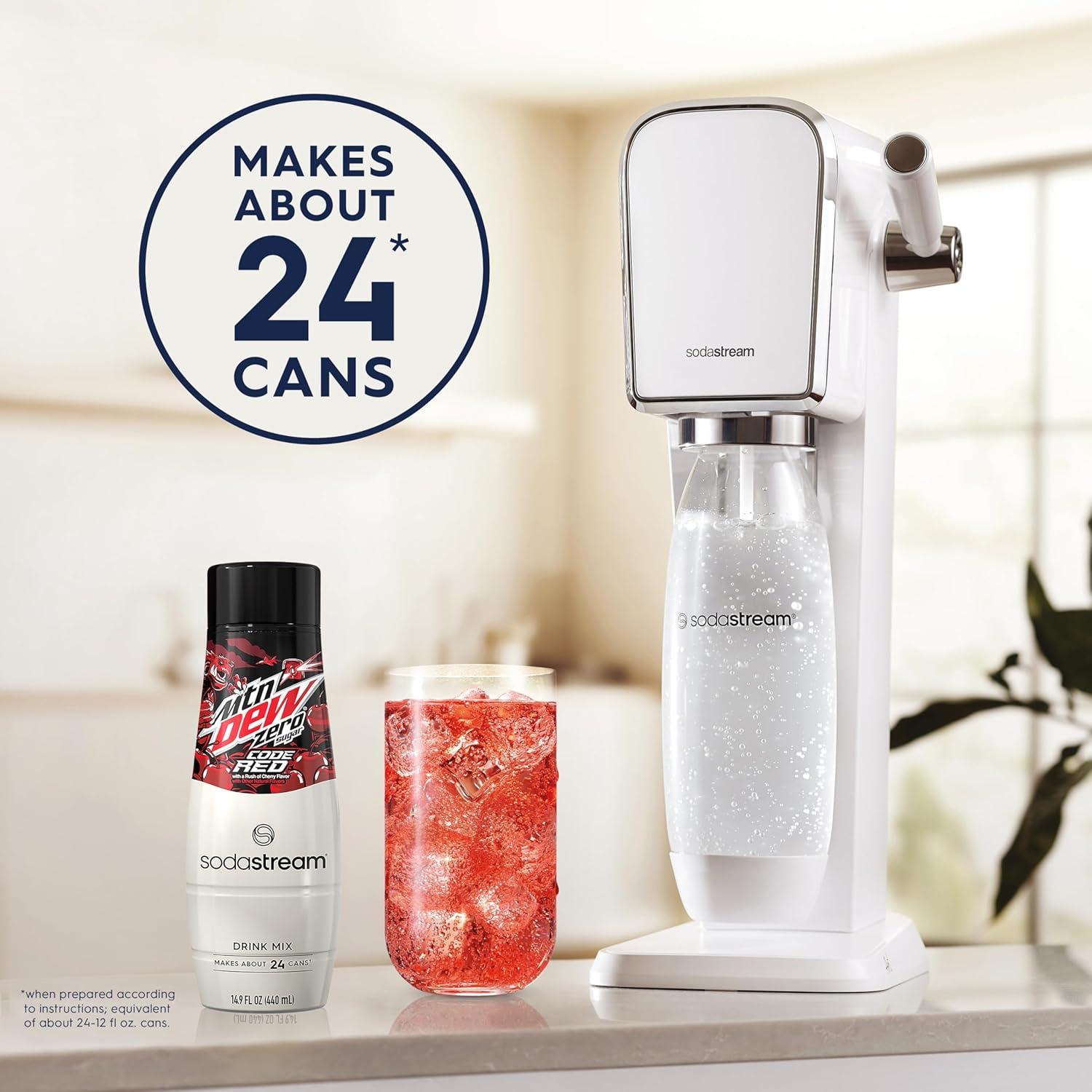 Mezcla SodaStream Mtn Dew Code Red Zero Azúcar 440ml - Paquete de 4