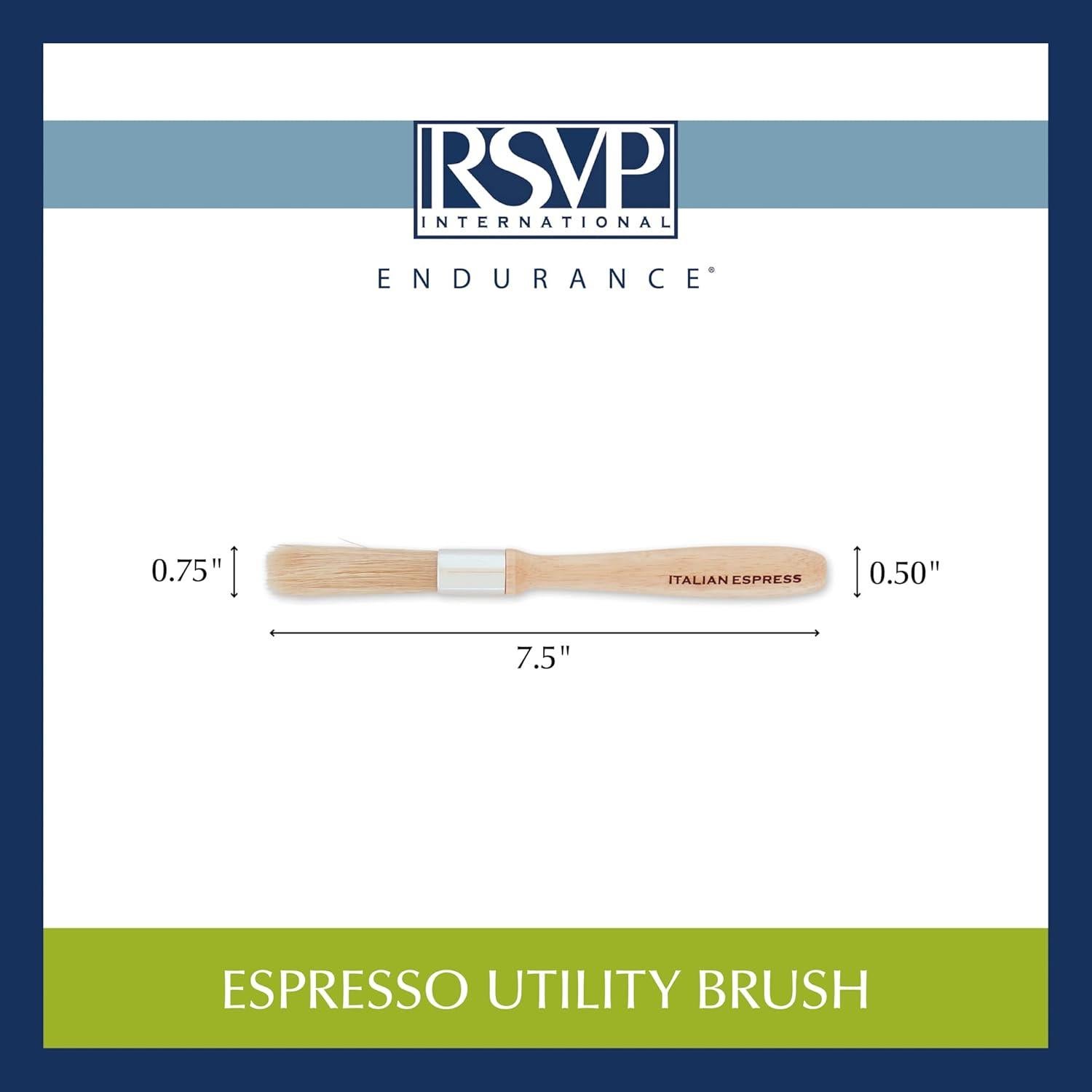 Cepillo de limpieza para café espresso RSVP International 18.7cm