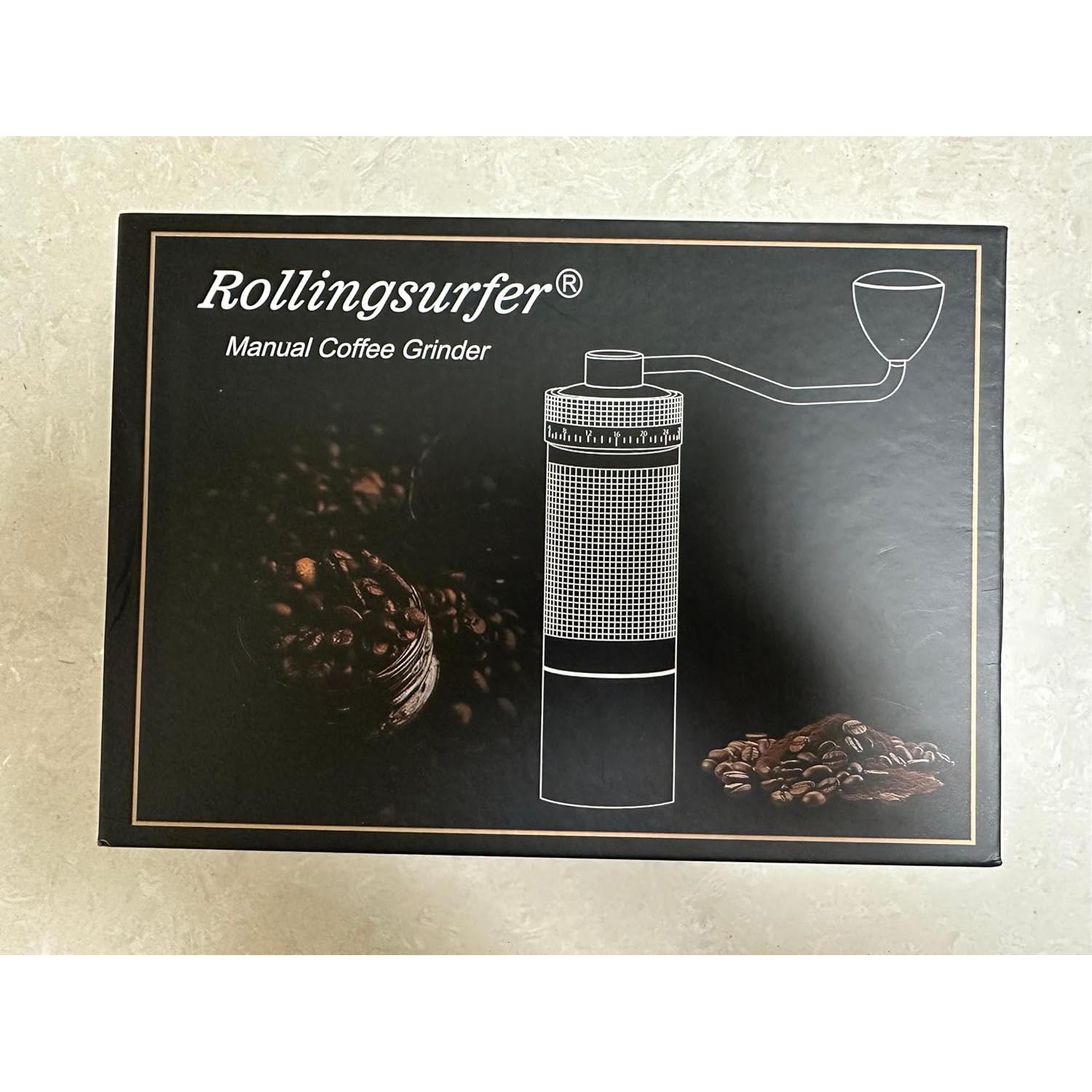 Molino de Café Manual Rollingsurfer C1 - Ajuste Externo, 20g